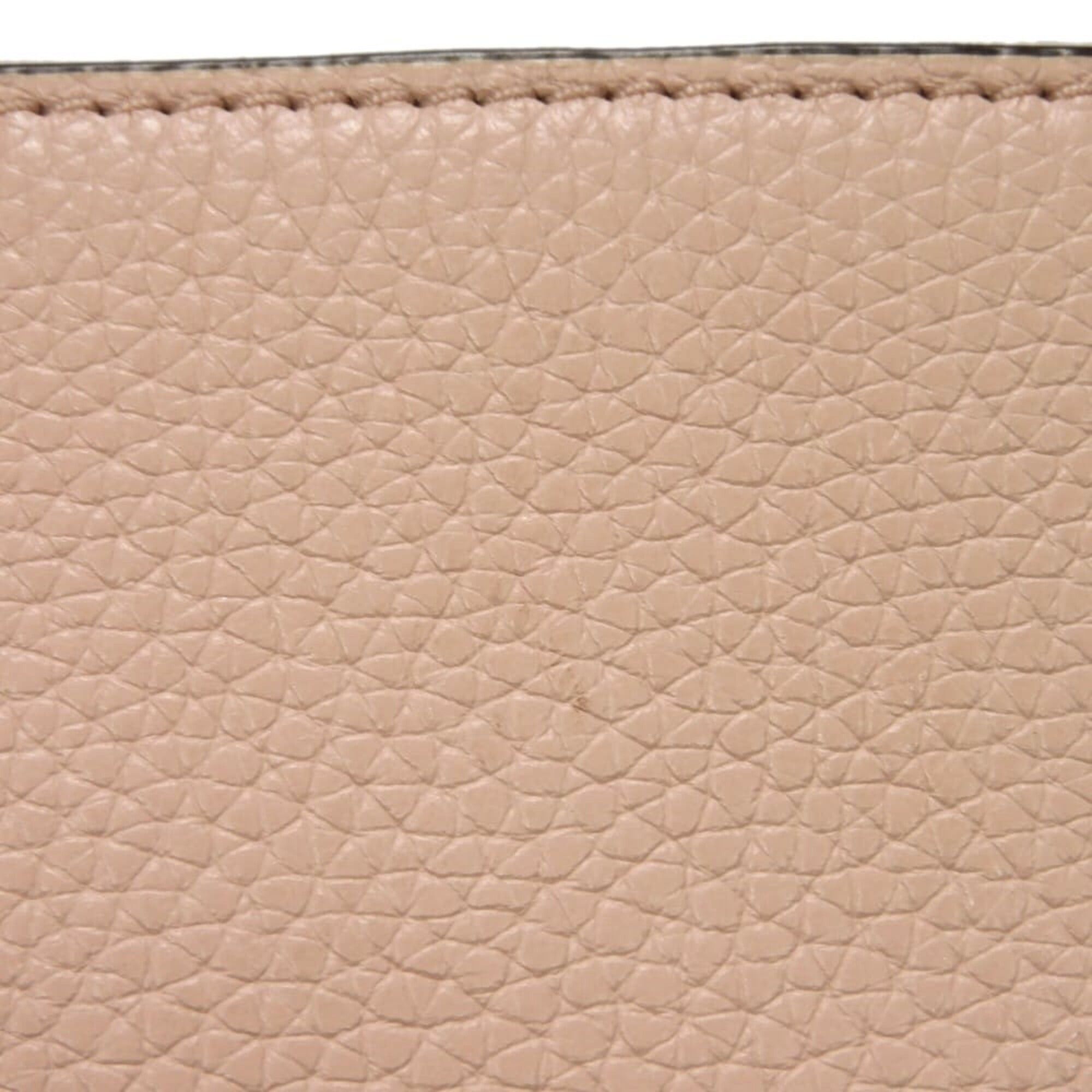 Tory Burch Tory Burch Blake Tote Bag, Pebbled Calf Leather, Yellow Bicolor, Double T Metal, Shell Pink, 85984, Women's Size ONE SIZE - 15 Thumbnail