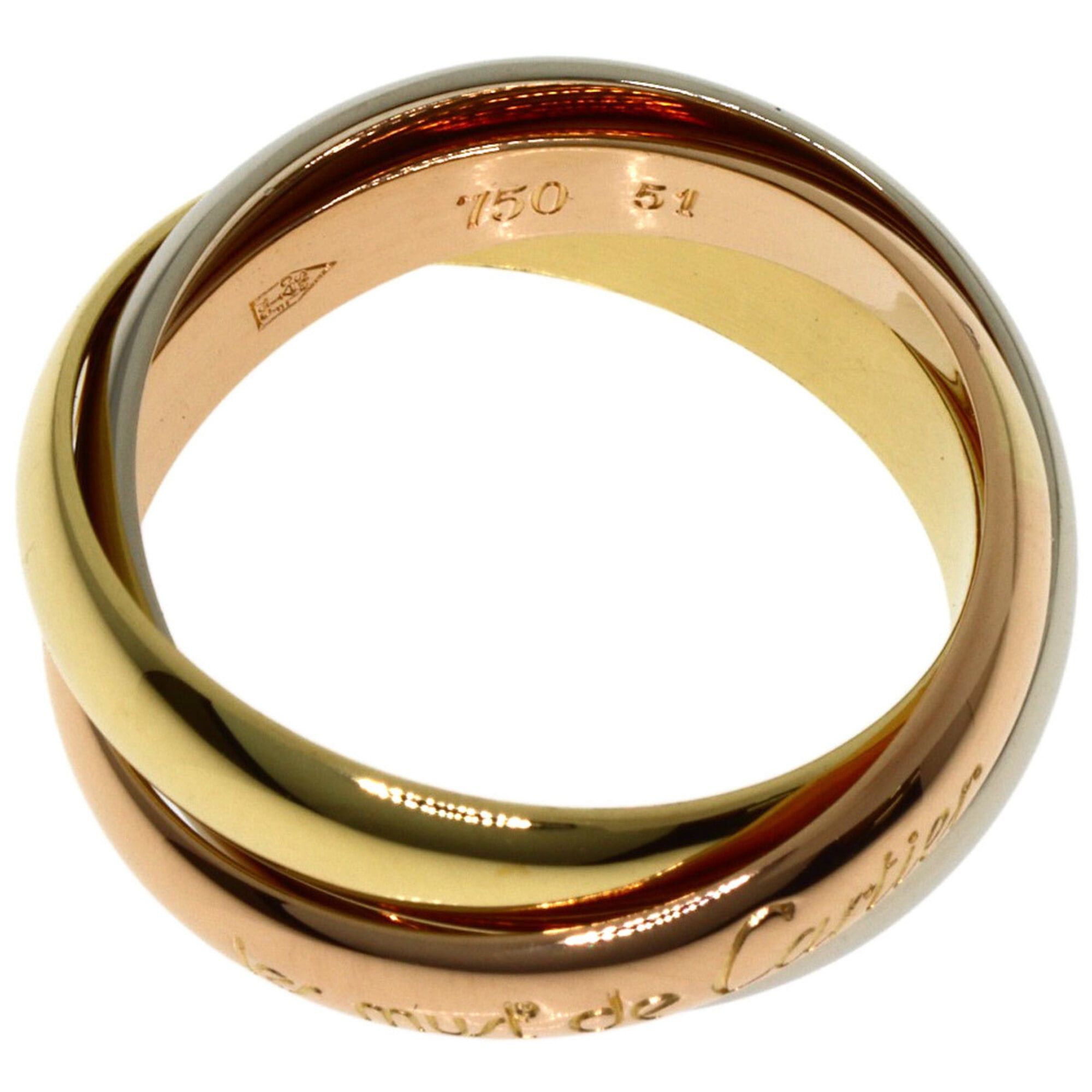 Cartier Cartier Trinity #51 Ring, 18K Yellow Gold/18K White Pink Gold, Women's, CARTIER Size ONE SIZE - 3 Thumbnail