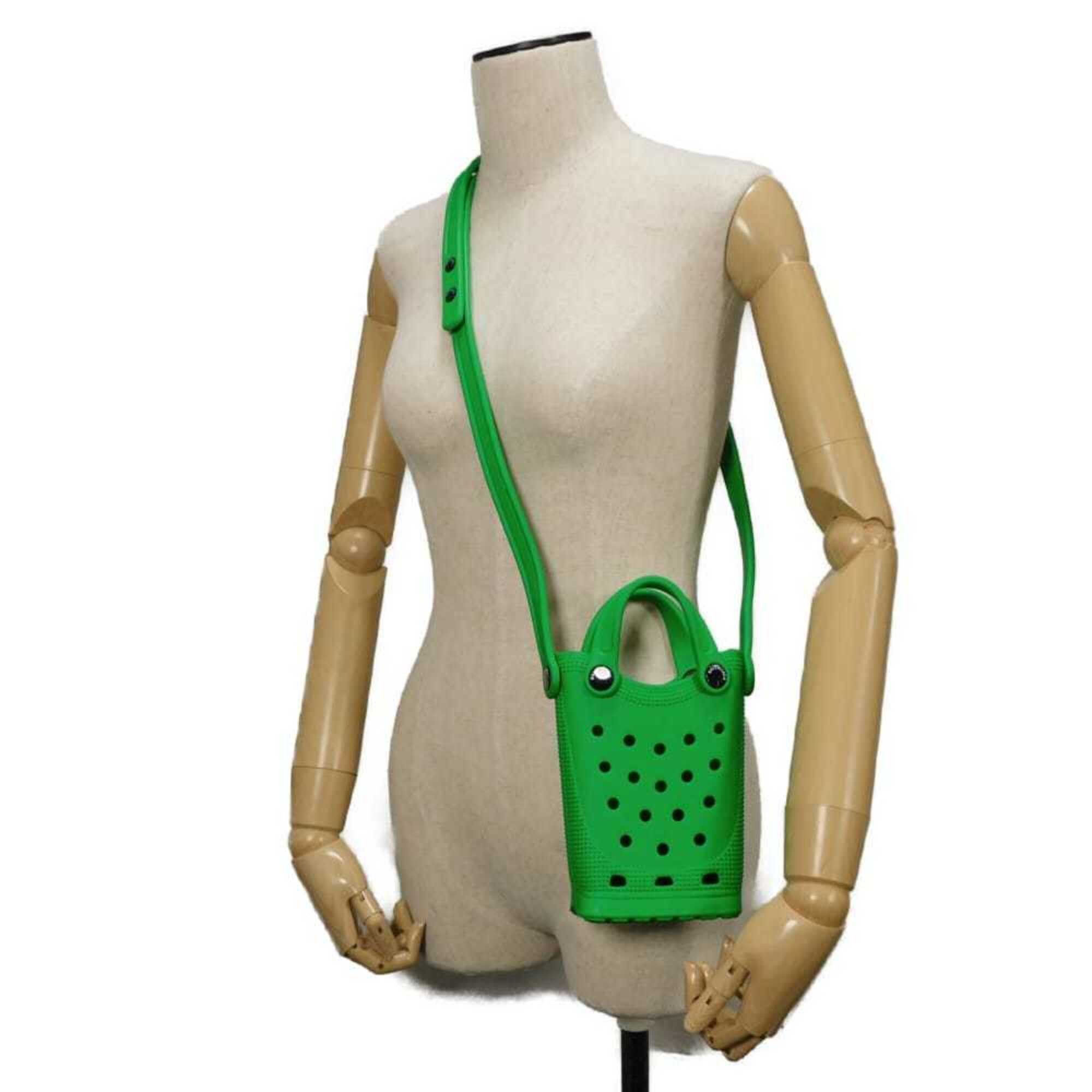 Balenciaga Balenciaga Shoulder Bag Crocs Phone Holder Perforated Pouch Crossbody Rubber Green 702264 Men's Women's Size ONE SIZE - 2 Thumbnail