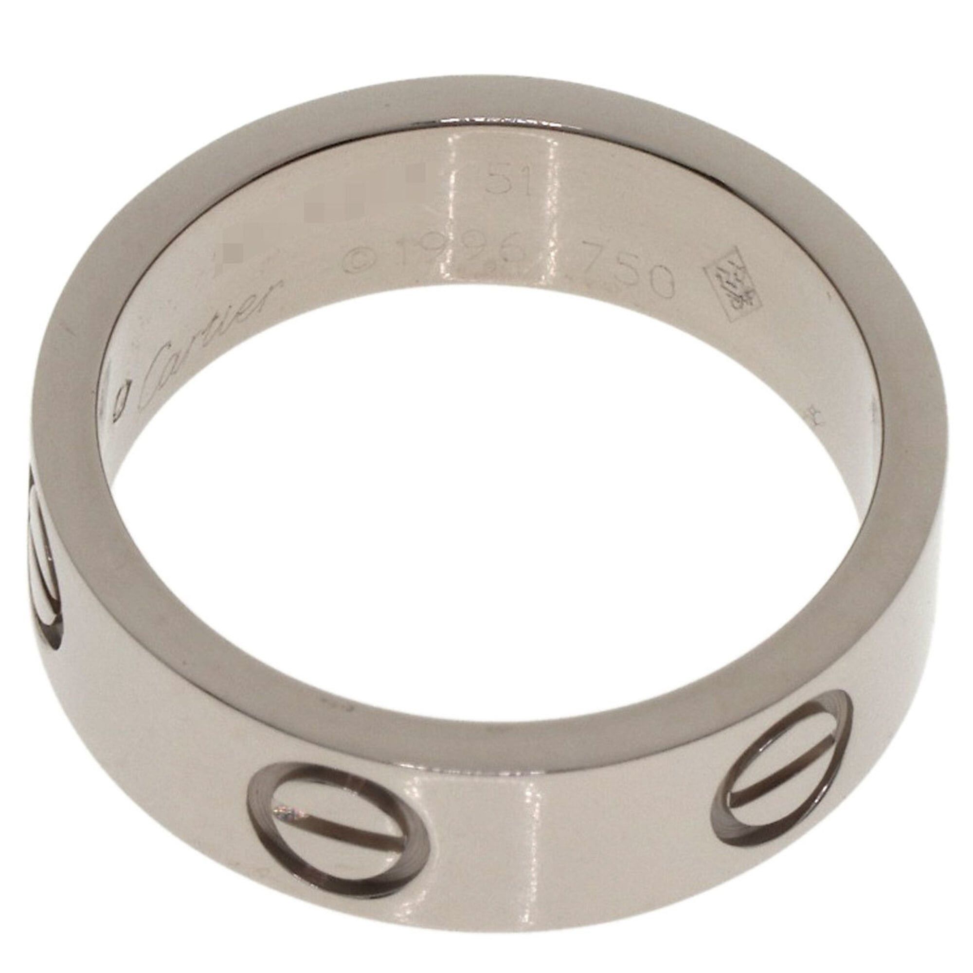 Cartier Cartier Love Ring #51, 18K White Gold, Women's Ring, CARTIER Size ONE SIZE - 4 Thumbnail