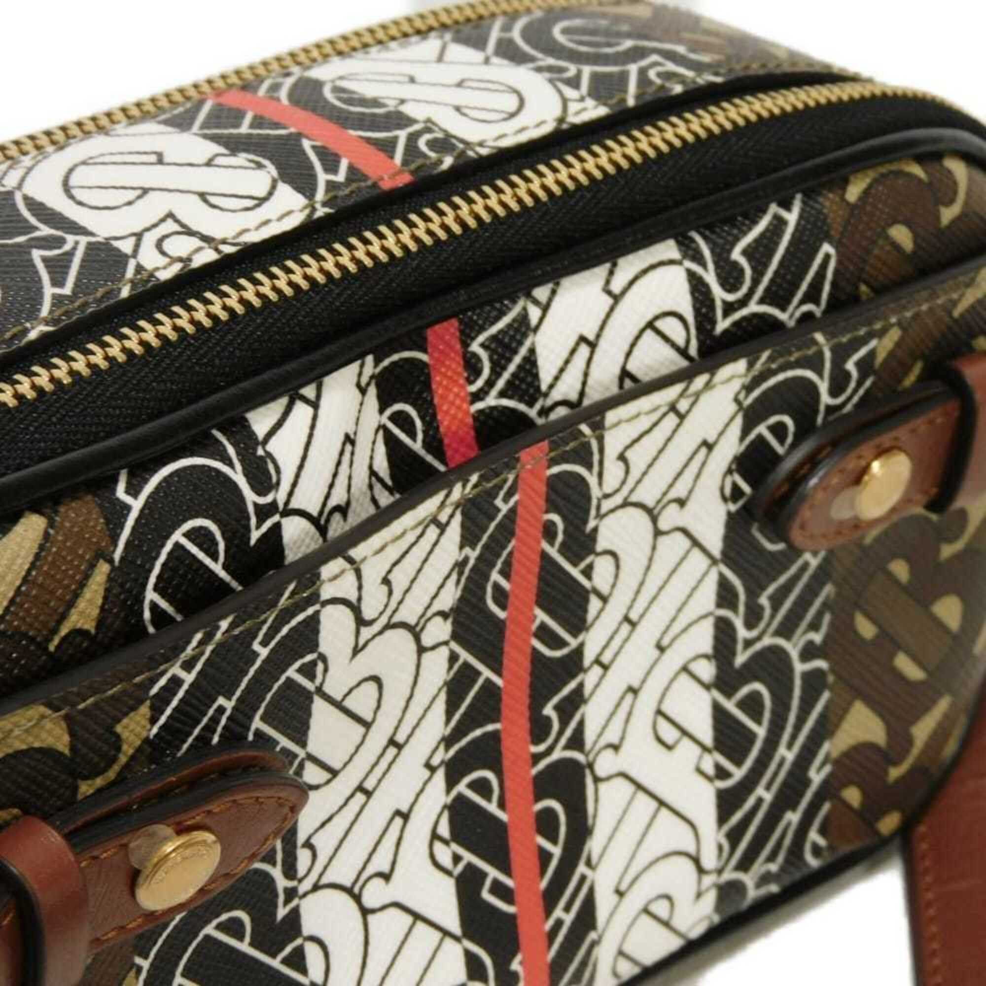 Burberry Burberry TB Monogram Mini Camera Bag, Brown Multicolor, 2-Way Belt E-Canvas, 8032774, Men's & Women's Size ONE SIZE - 17 Thumbnail