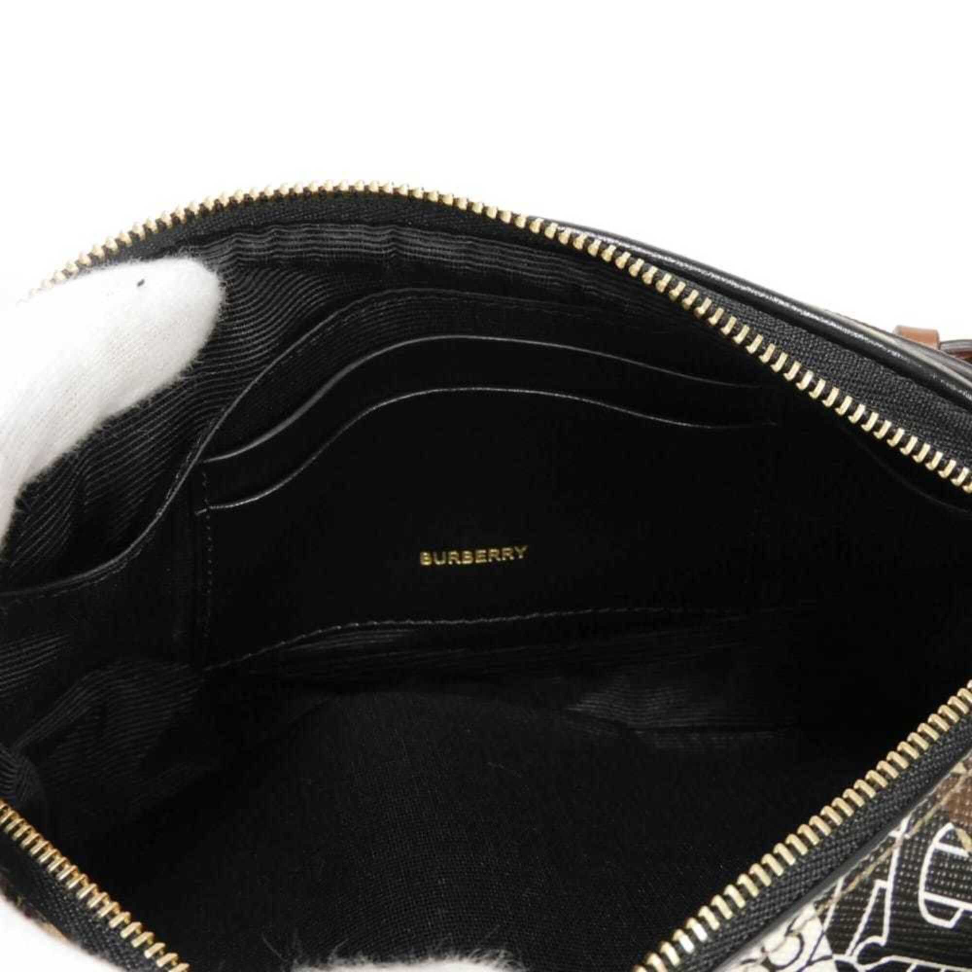 Burberry Burberry TB Monogram Mini Camera Bag, Brown Multicolor, 2-Way Belt E-Canvas, 8032774, Men's & Women's Size ONE SIZE - 7 Thumbnail