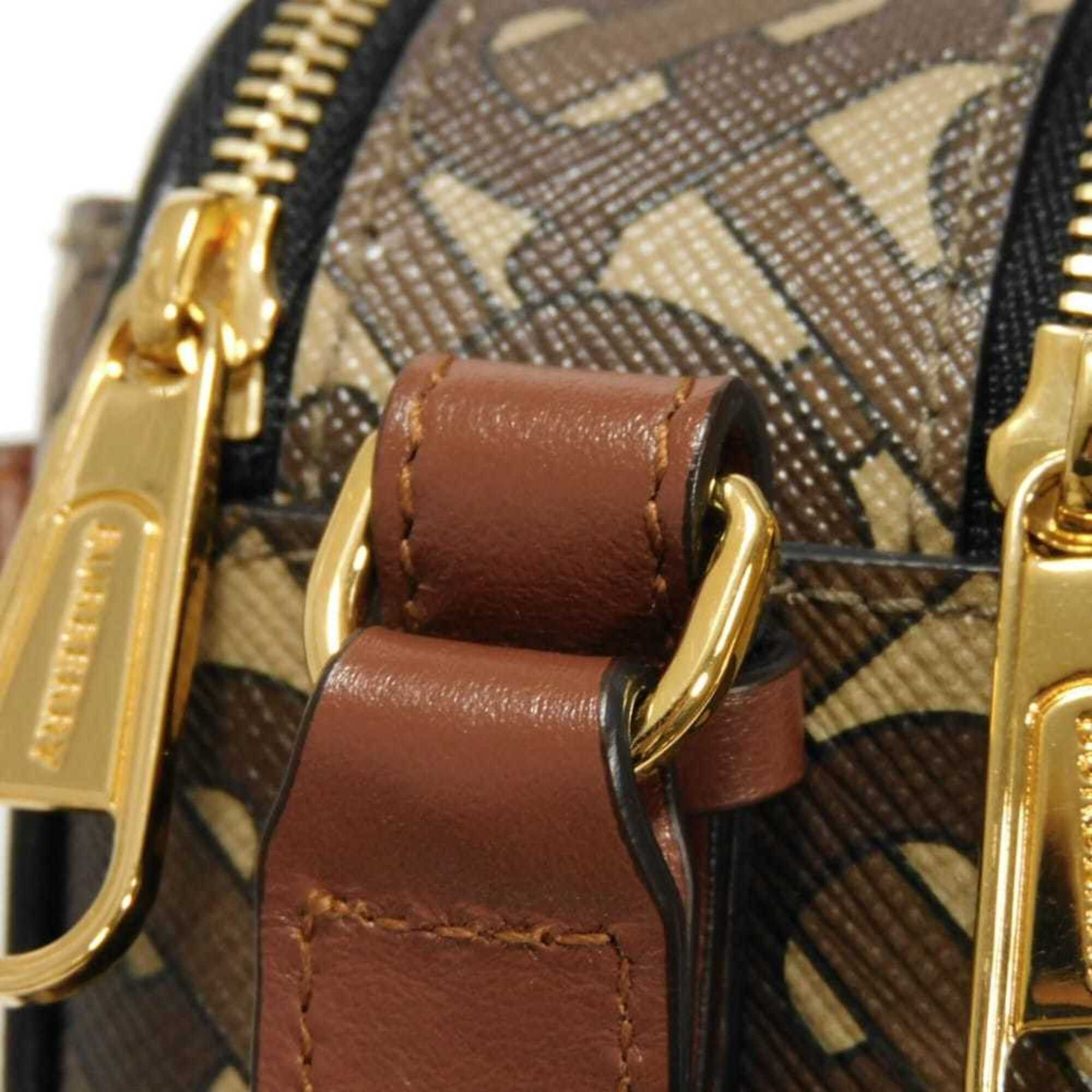 Burberry Burberry TB Monogram Mini Camera Bag, Brown Multicolor, 2-Way Belt E-Canvas, 8032774, Men's & Women's Size ONE SIZE - 15 Thumbnail
