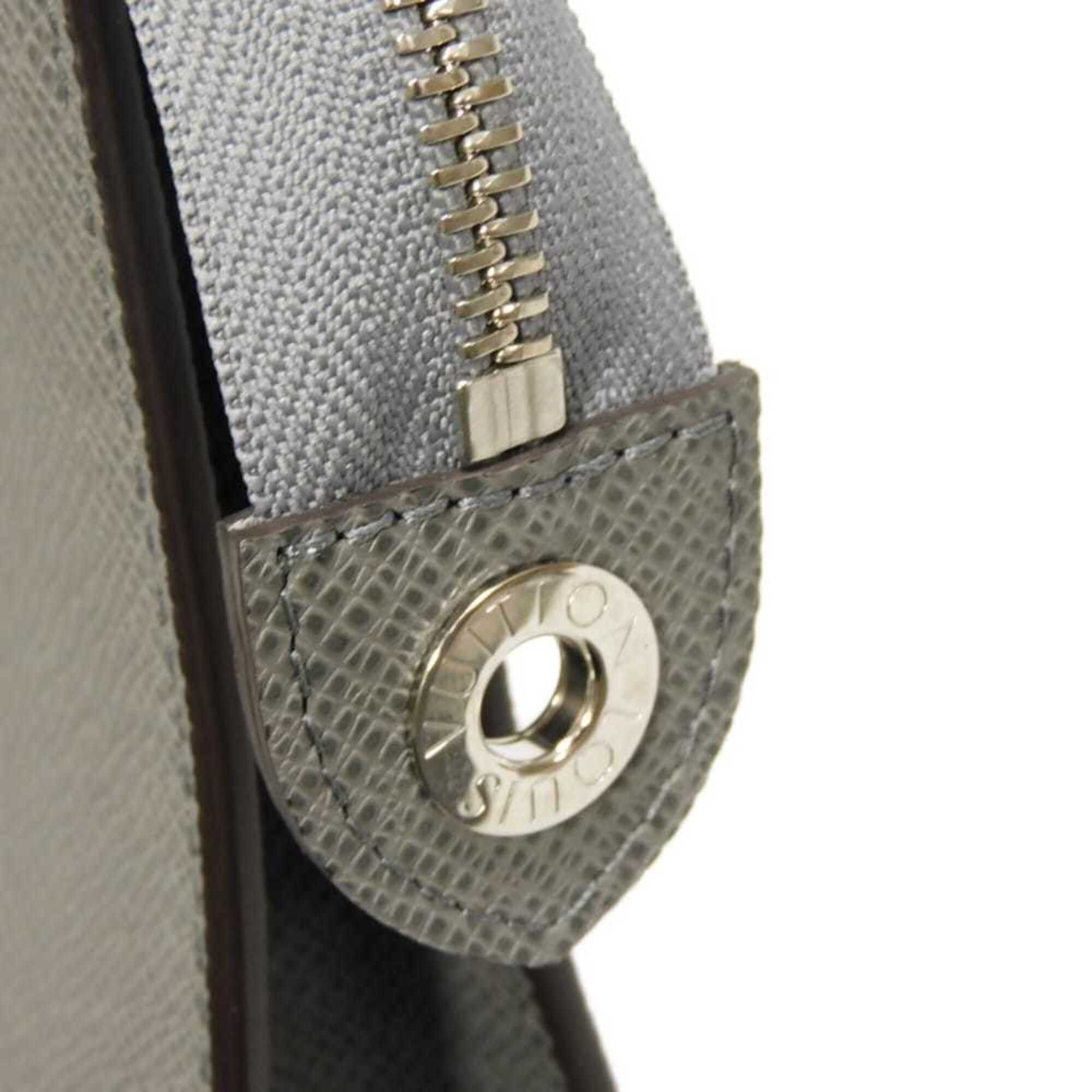 Louis Vuitton Louis Vuitton Clutch Bag Pochette Voyage MM America's Cup Grey RFID IC Chip Unused Taiga Glacier M59147 Men's Size ONE SIZE - 6 Thumbnail