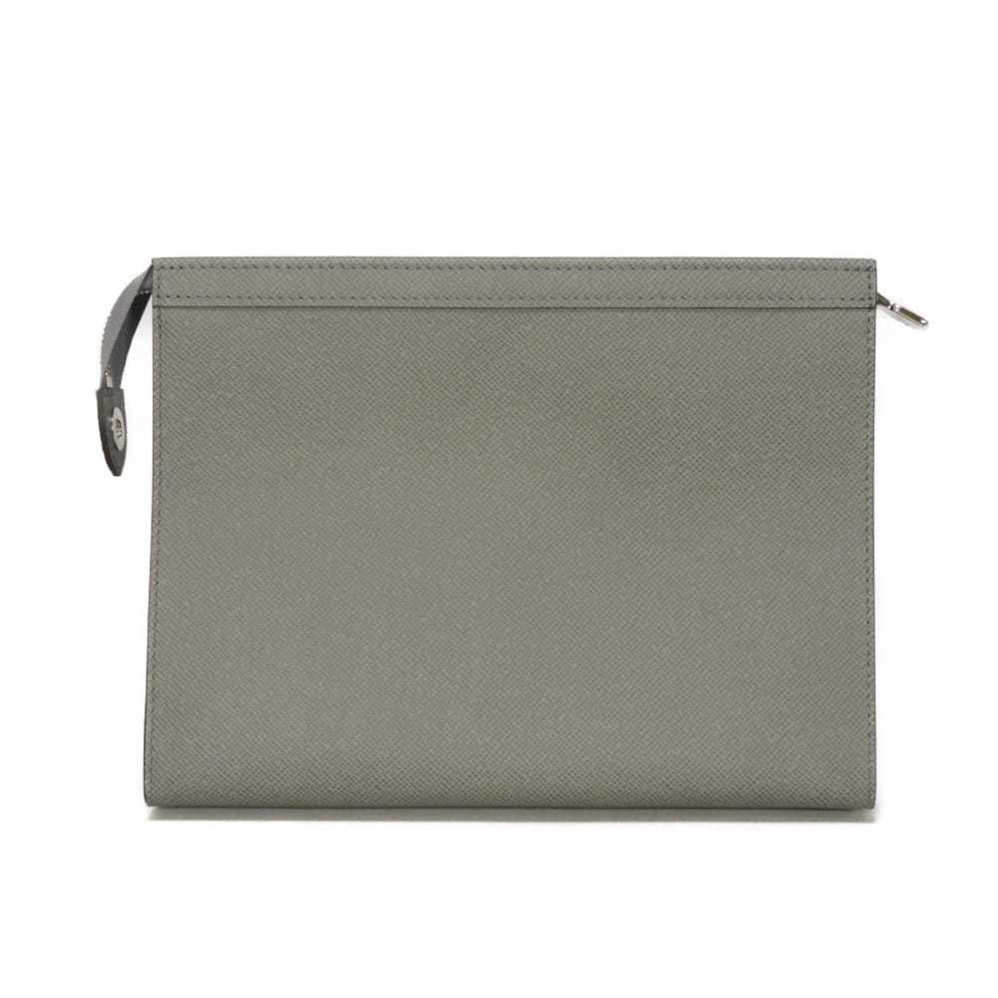 Louis Vuitton Louis Vuitton Clutch Bag Pochette Voyage MM America's Cup Grey RFID IC Chip Unused Taiga Glacier M59147 Men's Size ONE SIZE - 3 Thumbnail