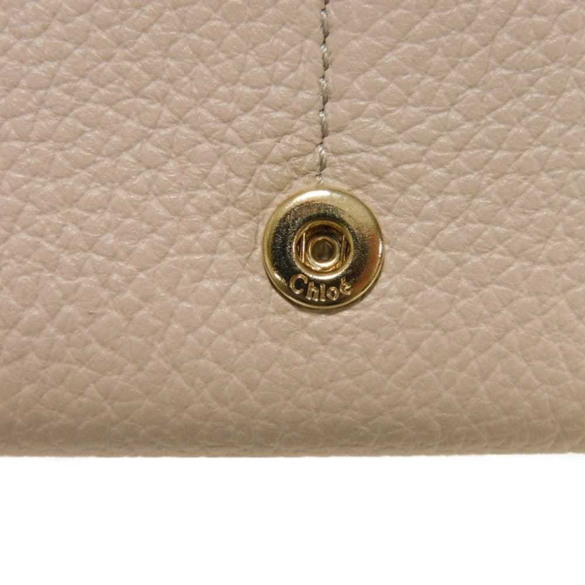 Chloe Chloé Chloe long wallet, alphabet flap initial medal C charm, wild grey, CHC21WP942 F57084 084, women's. Size ONE SIZE - 11 Thumbnail