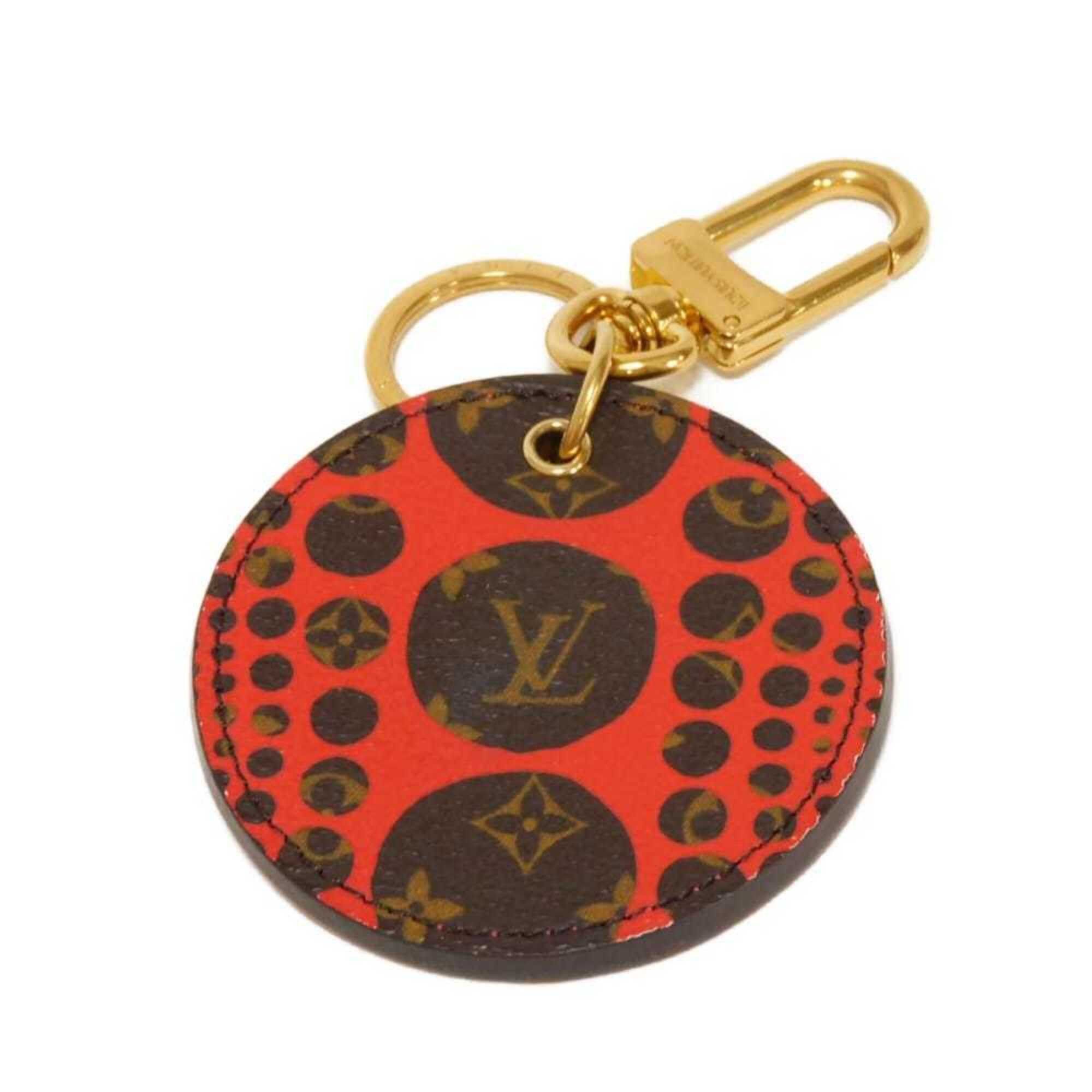 Louis Vuitton Louis Vuitton Keychain Porte Clé Monogram Pumpkin Dot Yayoi Kusama Red LV Logo Flower Rouge M66738 Men's Women's Size ONE SIZE - 2 Thumbnail