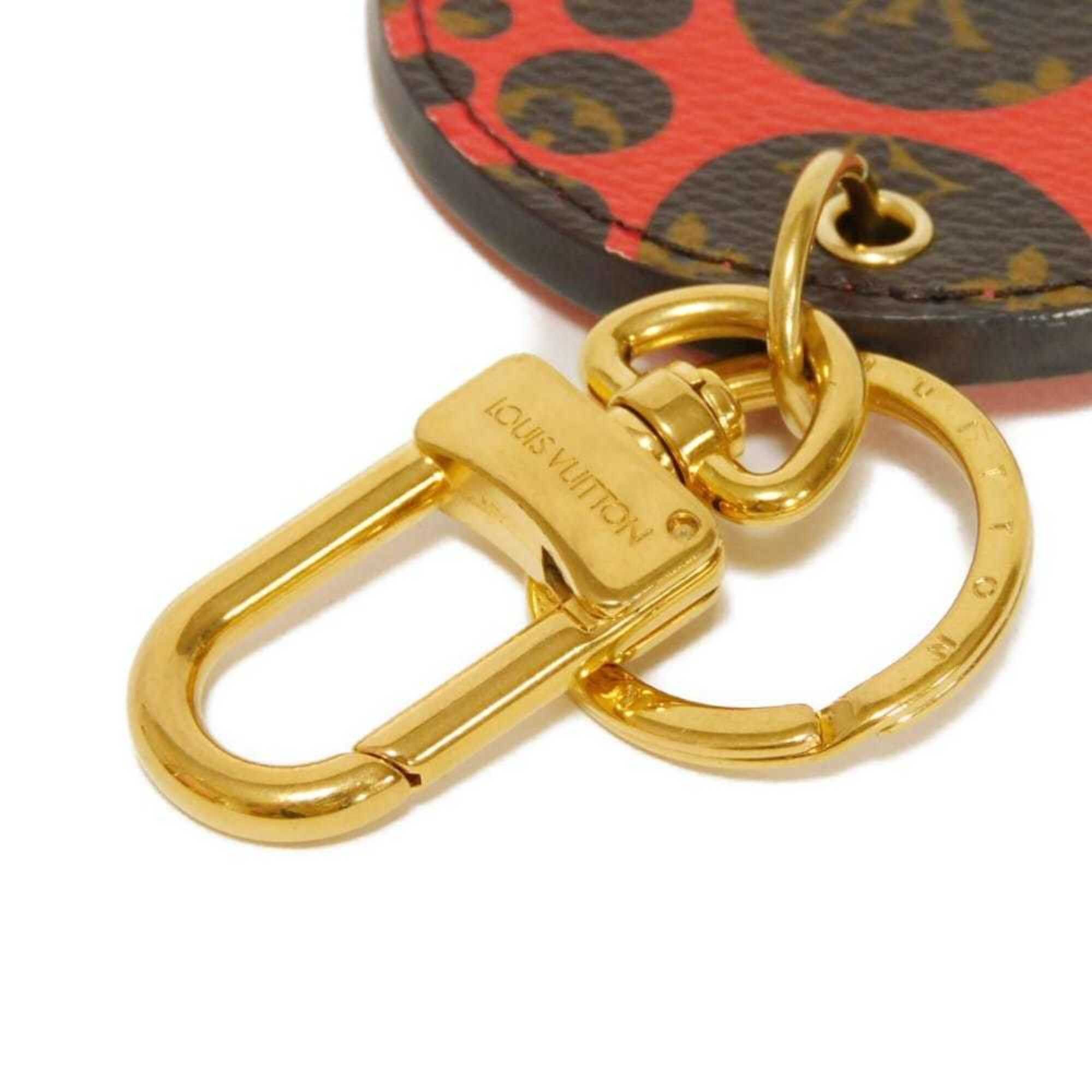 Louis Vuitton Louis Vuitton Keychain Porte Clé Monogram Pumpkin Dot Yayoi Kusama Red LV Logo Flower Rouge M66738 Men's Women's Size ONE SIZE - 9 Thumbnail