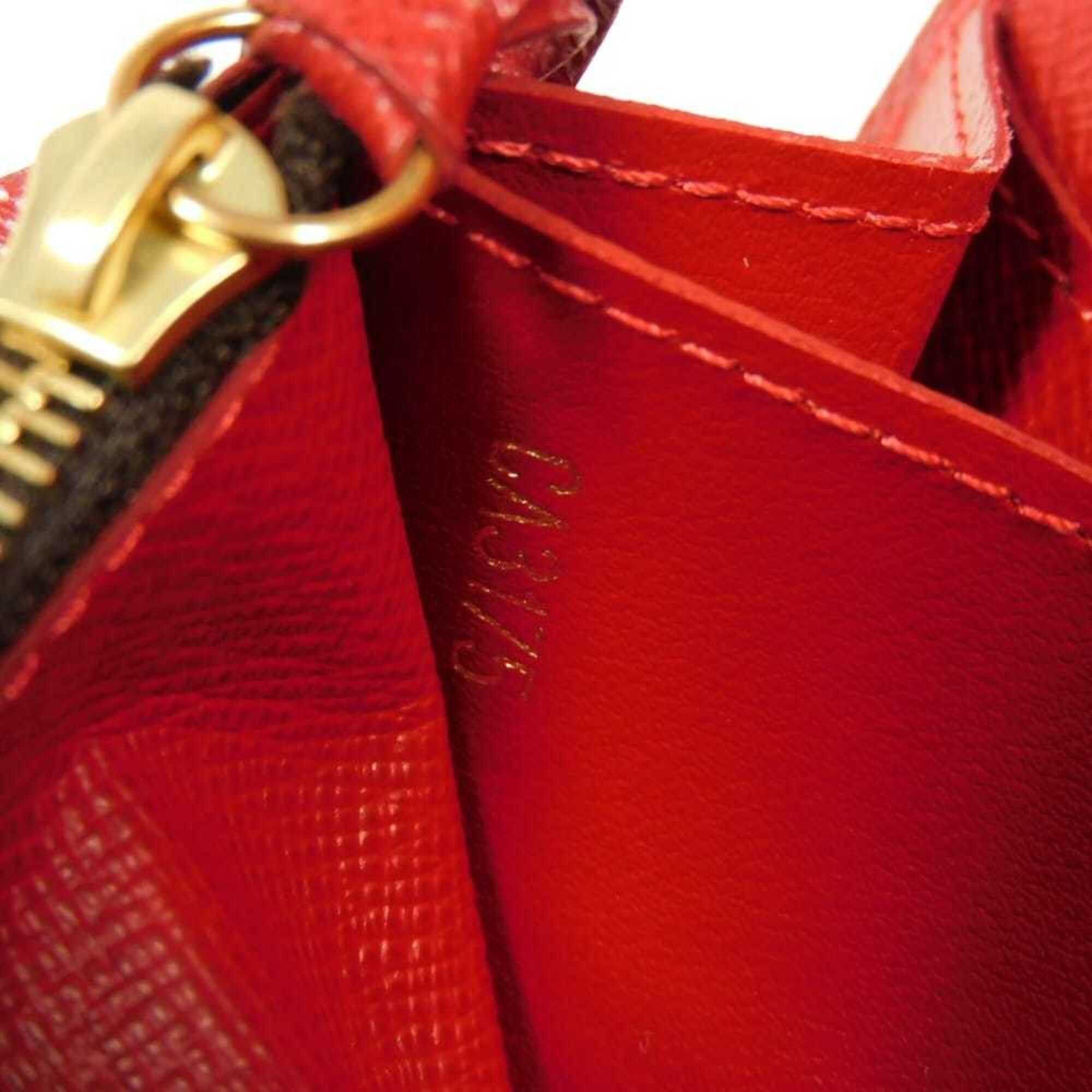 Louis Vuitton Louis Vuitton Long Wallet Portefeuille Caïssa Ebene Brown Red Bicolor Bi-fold Snap Button Damier Cerise N61221 Men's Women's Size ONE SIZE - 15 Thumbnail