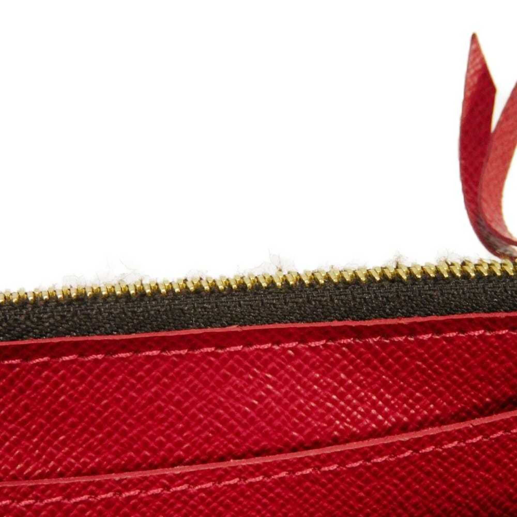 Louis Vuitton Louis Vuitton Long Wallet Portefeuille Caïssa Ebene Brown Red Bicolor Bi-fold Snap Button Damier Cerise N61221 Men's Women's Size ONE SIZE - 13 Thumbnail