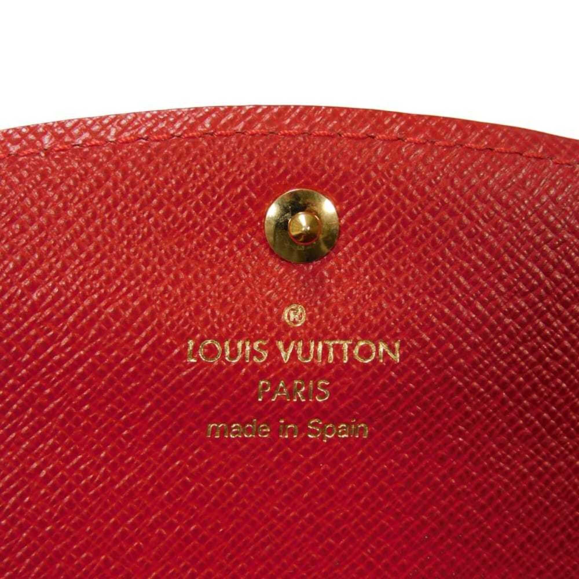 Louis Vuitton Louis Vuitton Long Wallet Portefeuille Caïssa Ebene Brown Red Bicolor Bi-fold Snap Button Damier Cerise N61221 Men's Women's Size ONE SIZE - 7 Thumbnail