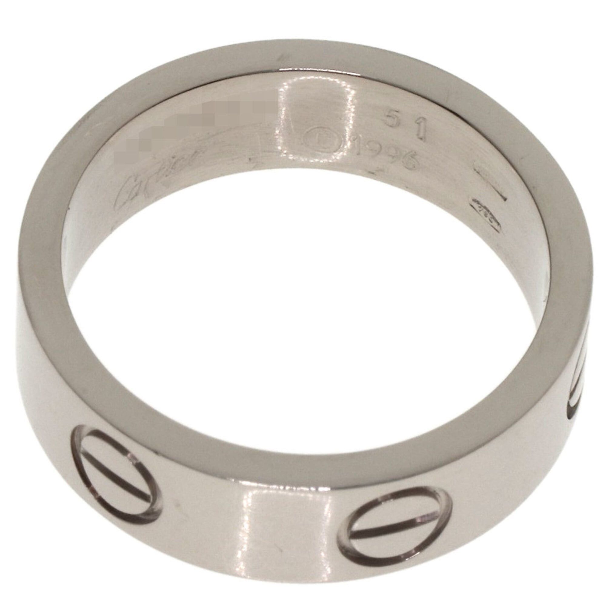 Cartier Cartier Love Ring #51, 18K White Gold, Women's Ring, CARTIER Size ONE SIZE - 4 Thumbnail