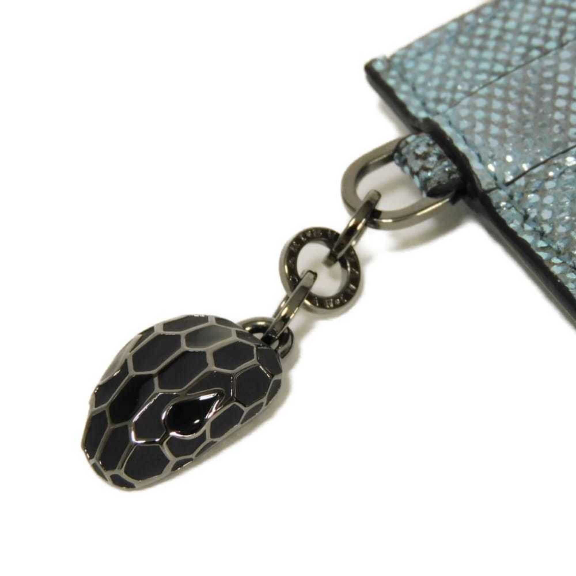 Bvlgari BVLGARI Serpenti Forever Card Case, Snakehead RFID, Unused, Metallic Karung Blue, 291613, Men's/Women's Size ONE SIZE - 10 Thumbnail