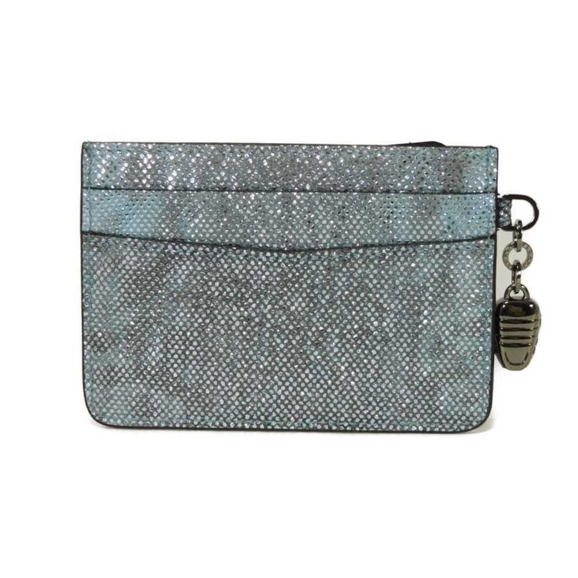 Bvlgari BVLGARI Serpenti Forever Card Case, Snakehead RFID, Unused, Metallic Karung Blue, 291613, Men's/Women's Size ONE SIZE - 3 Thumbnail