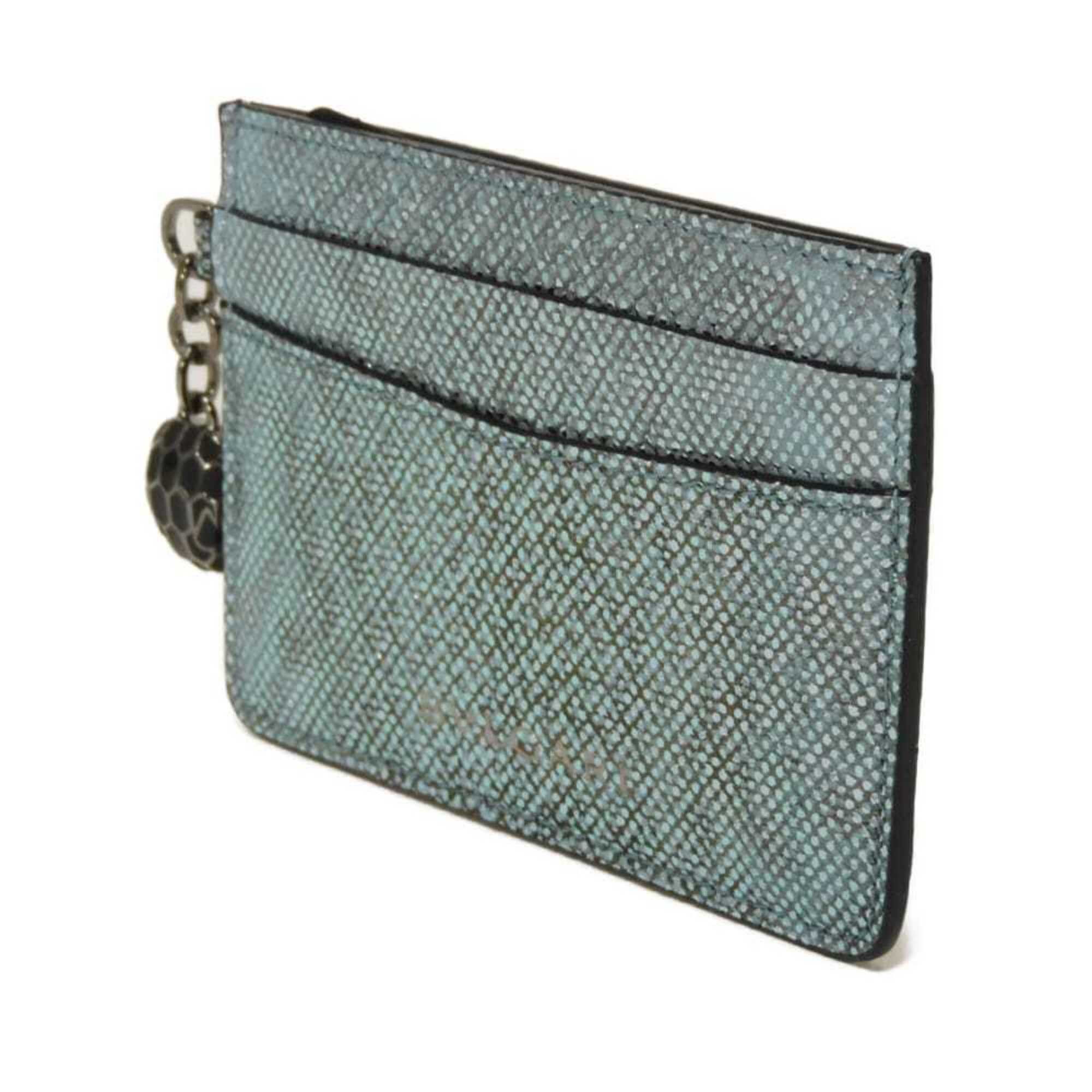 Bvlgari BVLGARI Serpenti Forever Card Case, Snakehead RFID, Unused, Metallic Karung Blue, 291613, Men's/Women's Size ONE SIZE - 2 Thumbnail