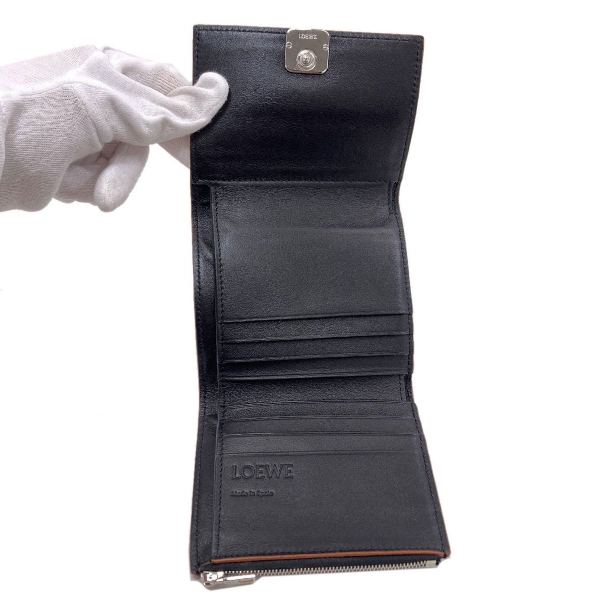 Loewe Loewe Anagram Trifold Wallet, Bi-fold Leather, Women's LOEWE Size ONE SIZE - 4 Thumbnail