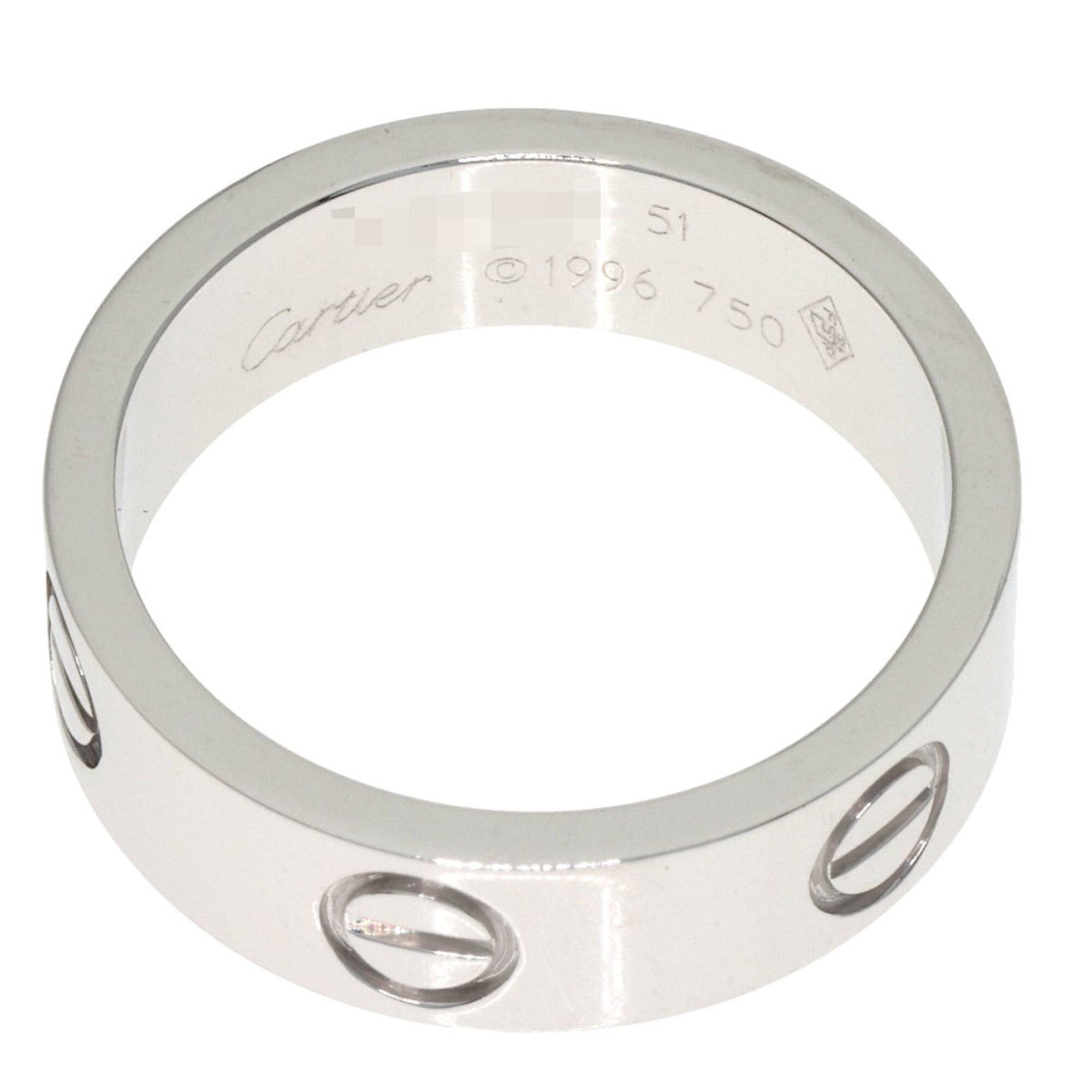 Cartier Cartier Love Ring #51, 18K White Gold, Women's Ring, CARTIER Size ONE SIZE - 4 Thumbnail