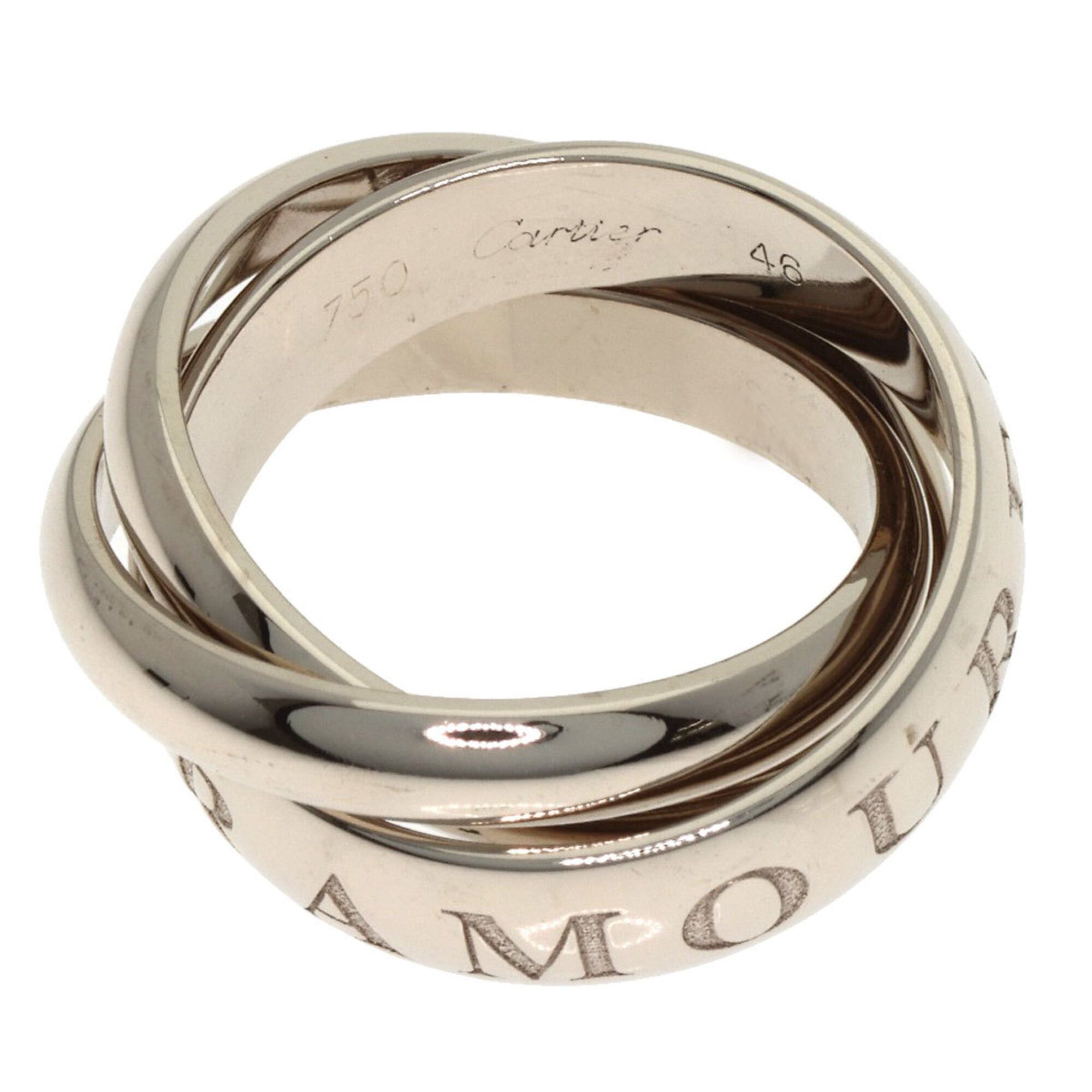Cartier Cartier Trinity 1998 Christmas Limited Edition #46 Ring, 18K White Gold, Women's, CARTIER Size ONE SIZE - 3 Thumbnail