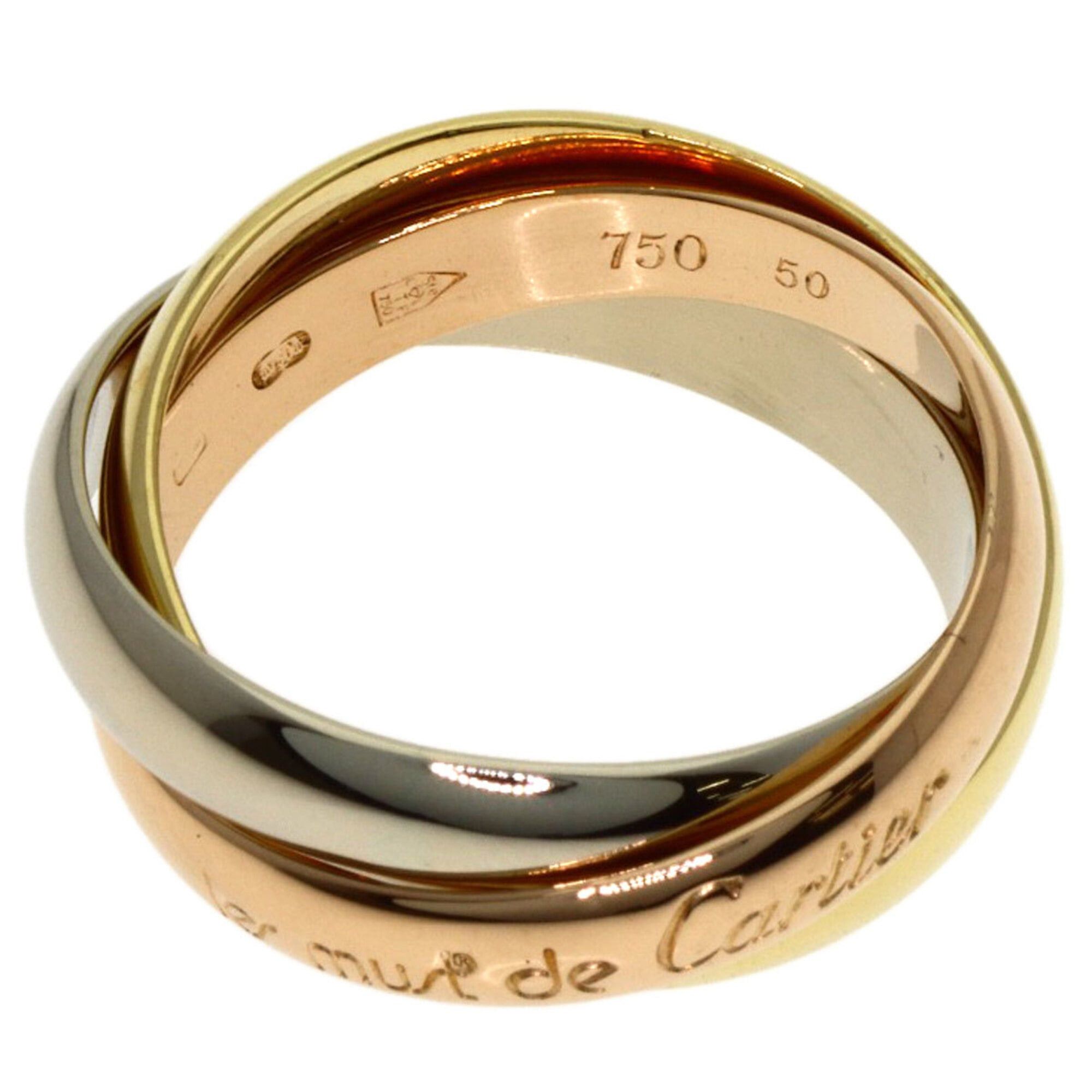 Cartier Cartier Trinity #50 Ring, 18K Yellow Gold/18K White Pink Gold, Women's, CARTIER Size ONE SIZE - 3 Thumbnail