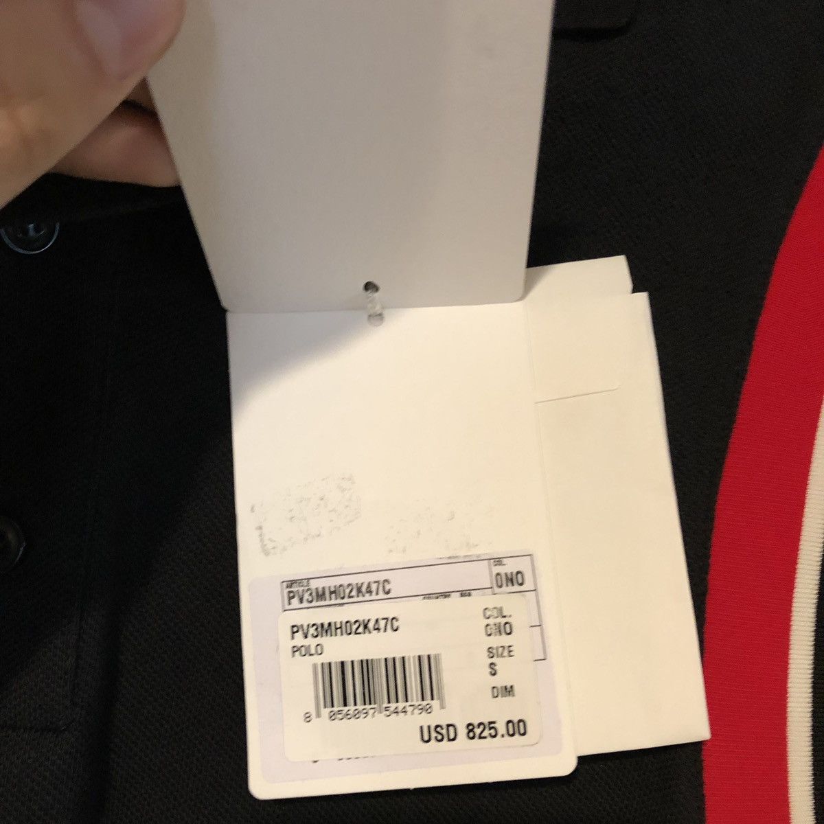 Valentino $825 Valentino Black multi stripe trim signature polo shirt Size US S / EU 44-46 / 1 - 9 Thumbnail