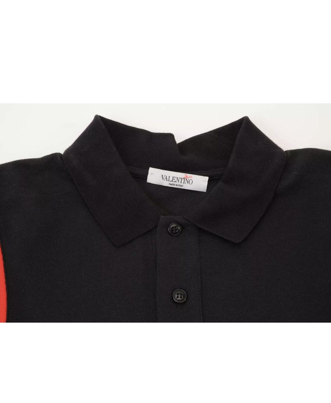 Valentino $825 Valentino Black multi stripe trim signature polo shirt Size US S / EU 44-46 / 1 - 5 Thumbnail