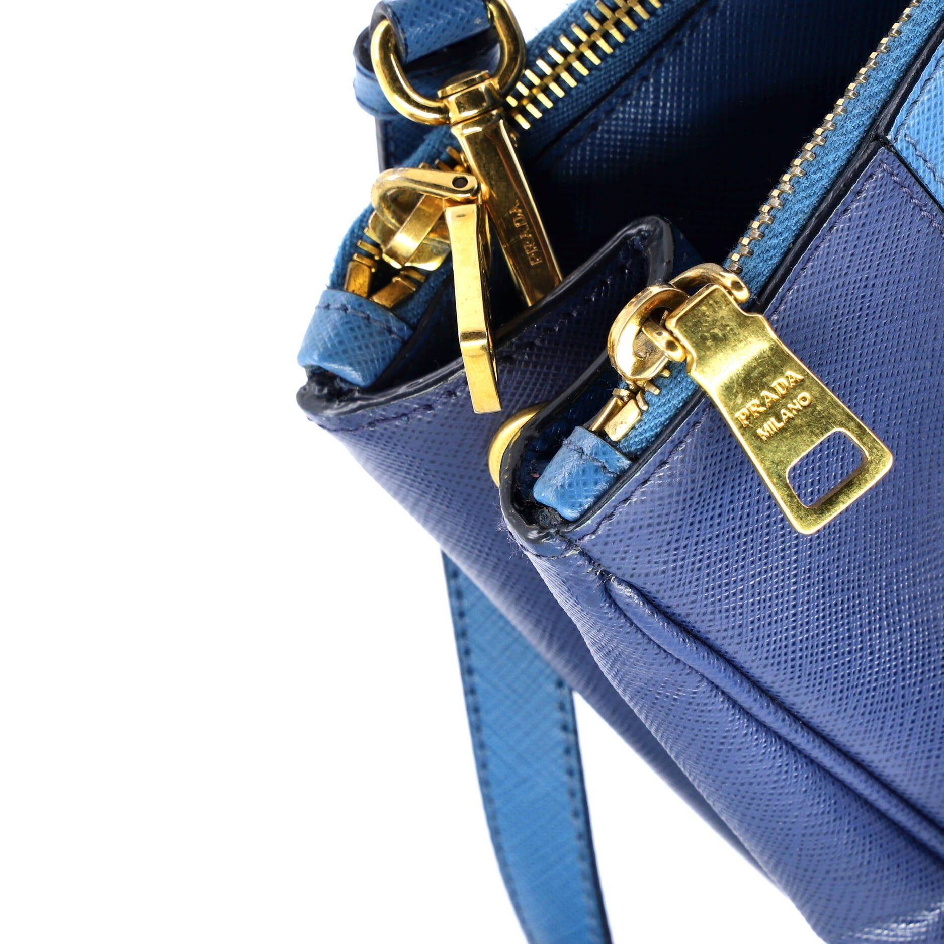 Prada Bicolor Double Zip Lux Tote Size ONE SIZE - 7 Thumbnail