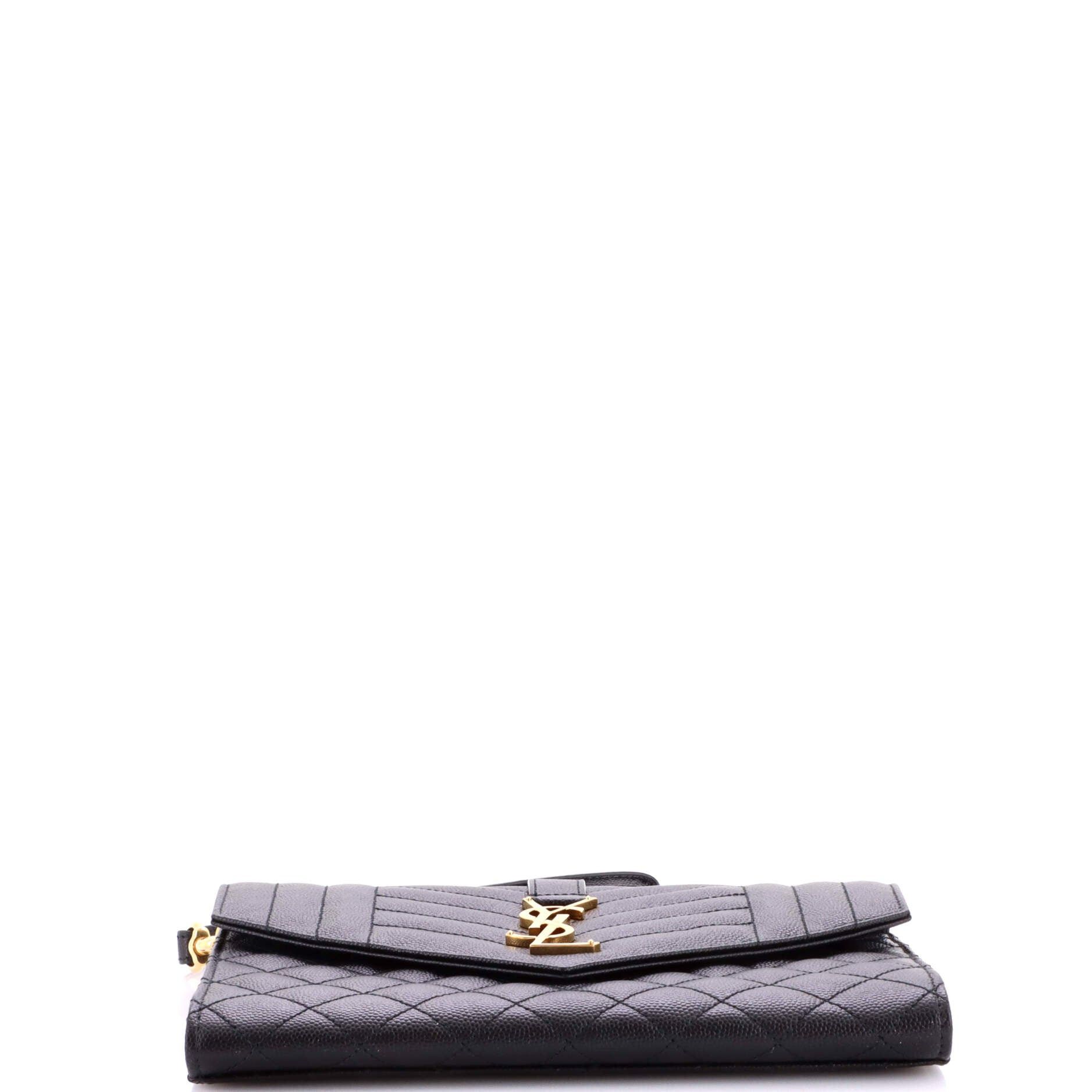 Saint Laurent Paris Classic Monogram Envelope Wristlet Clutch Size ONE SIZE - 4 Thumbnail