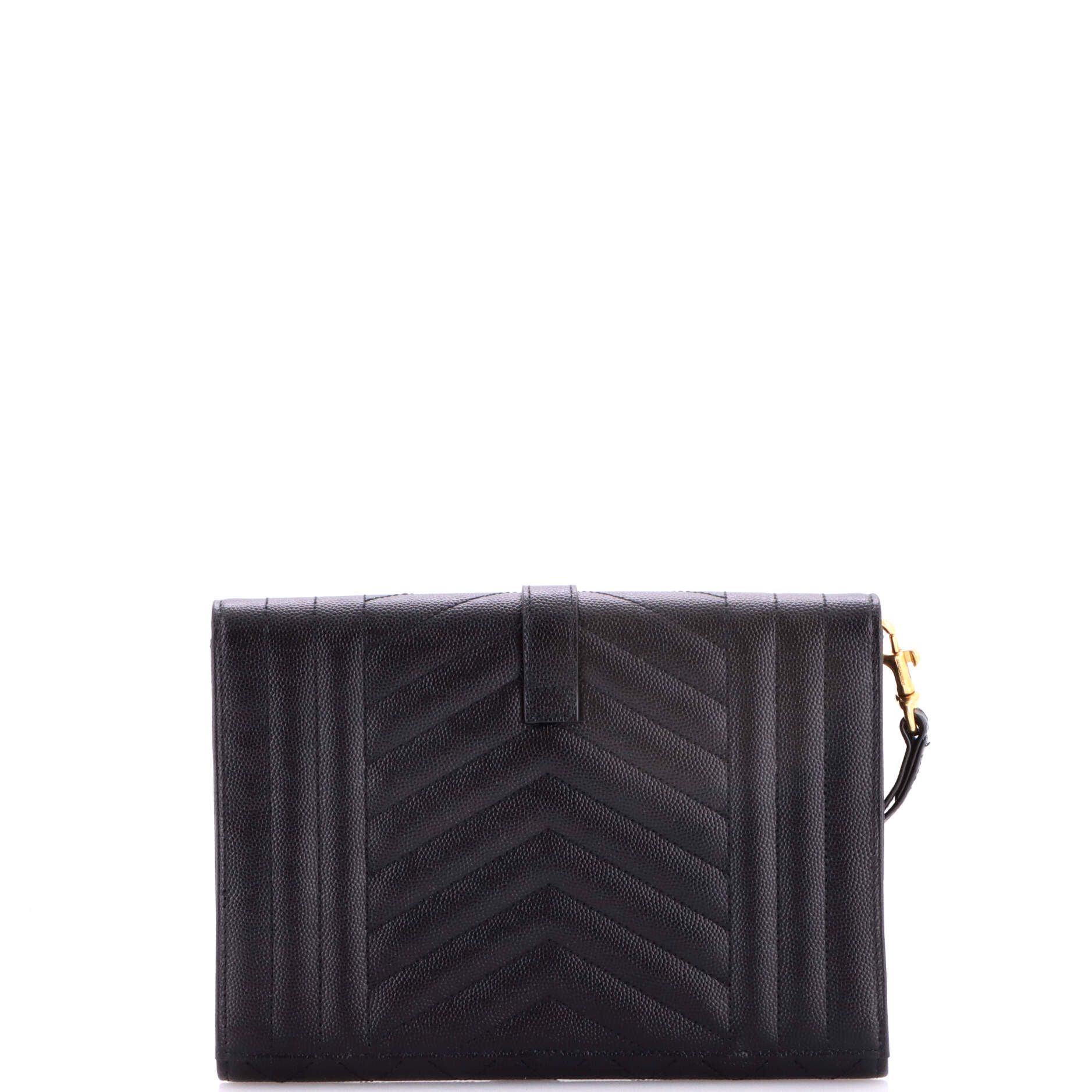 Saint Laurent Paris Classic Monogram Envelope Wristlet Clutch Size ONE SIZE - 3 Thumbnail