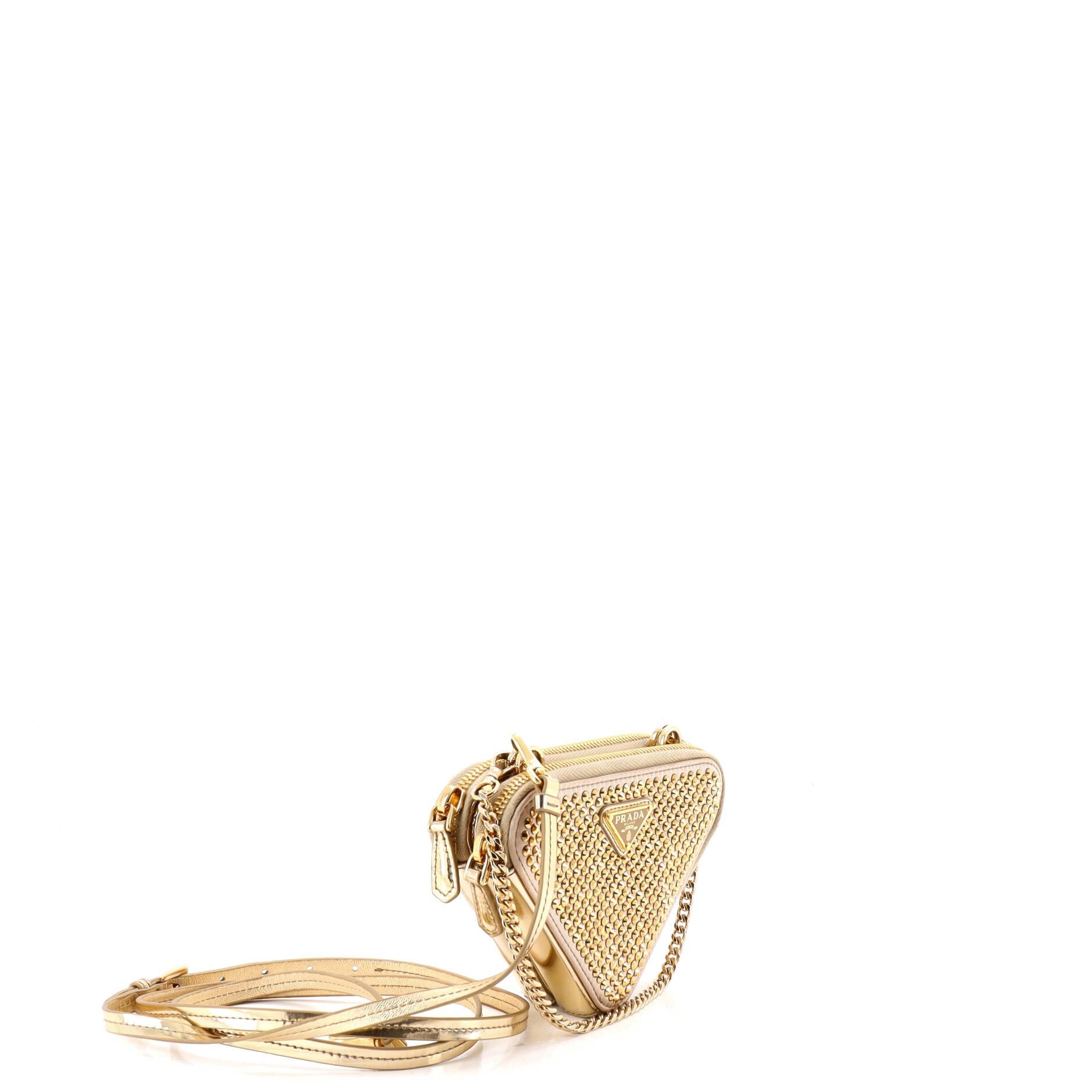 Prada Triangle Double Pouch Crossbody Size ONE SIZE - 2 Thumbnail