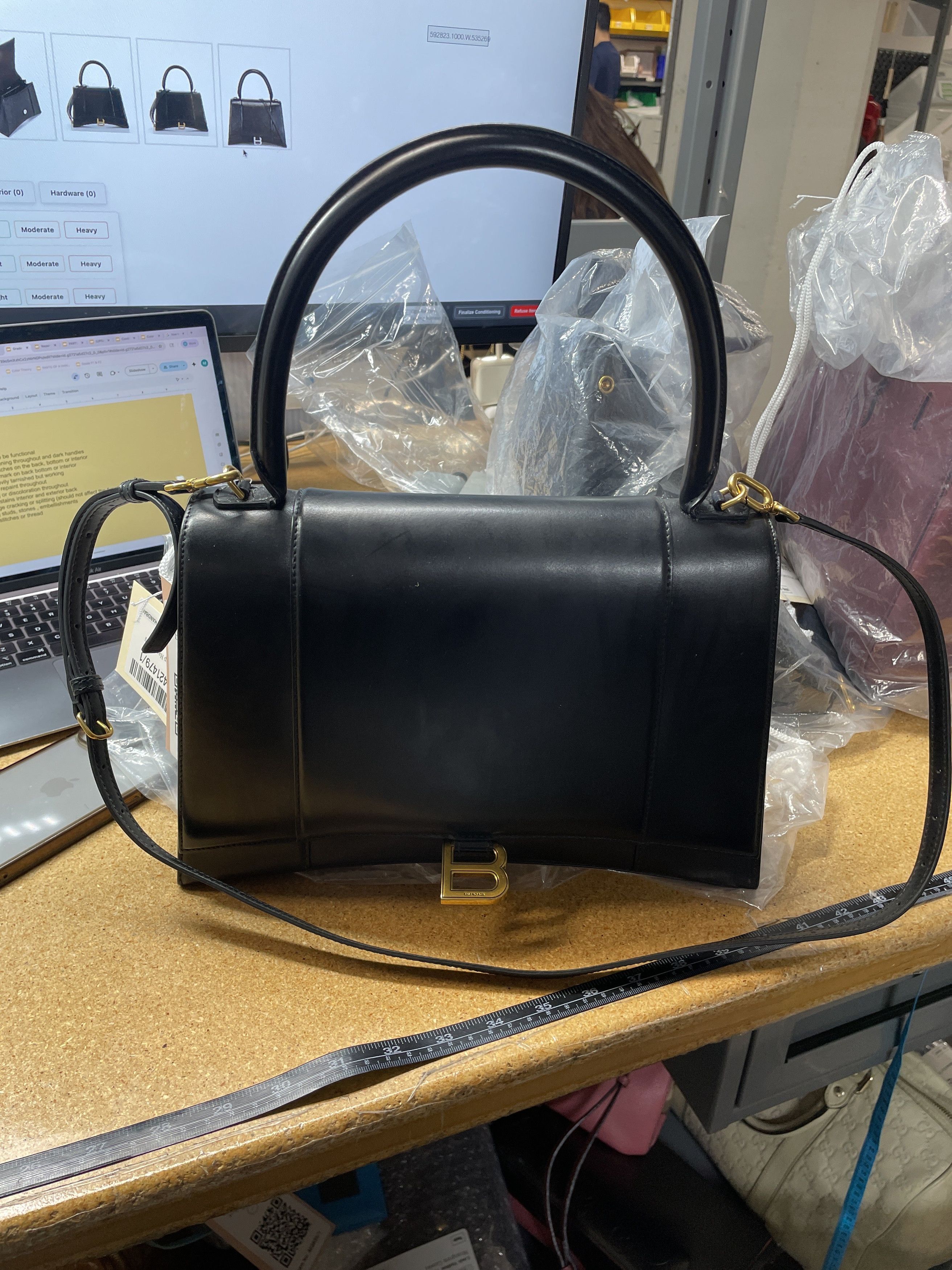 Balenciaga Hourglass Top Handle Bag Size ONE SIZE - 8 Thumbnail
