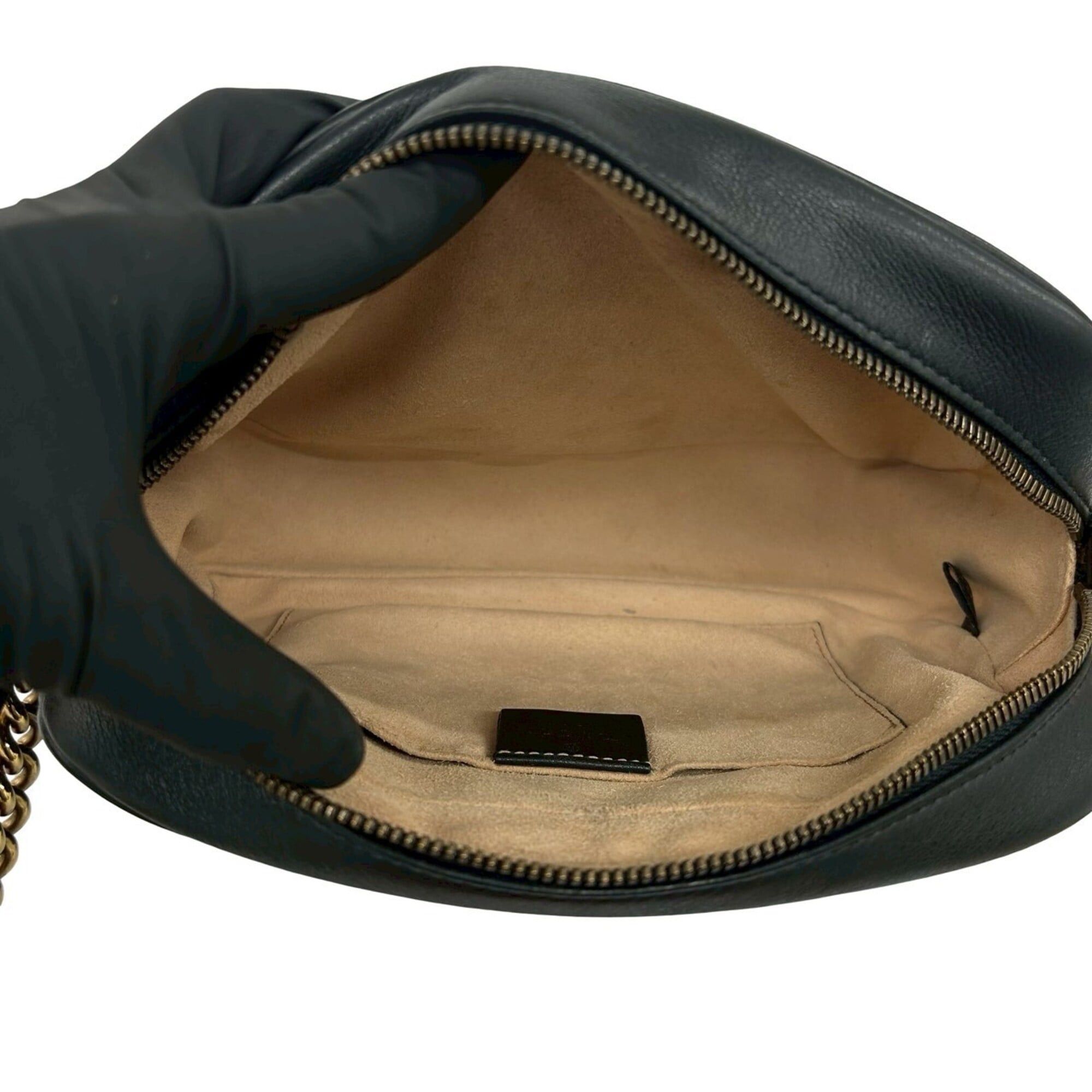 Gucci GUCCI GG Marmont Small Logo Hardware Quilted Leather Shoulder Bag, Black, 31429 Size ONE SIZE - 9 Thumbnail