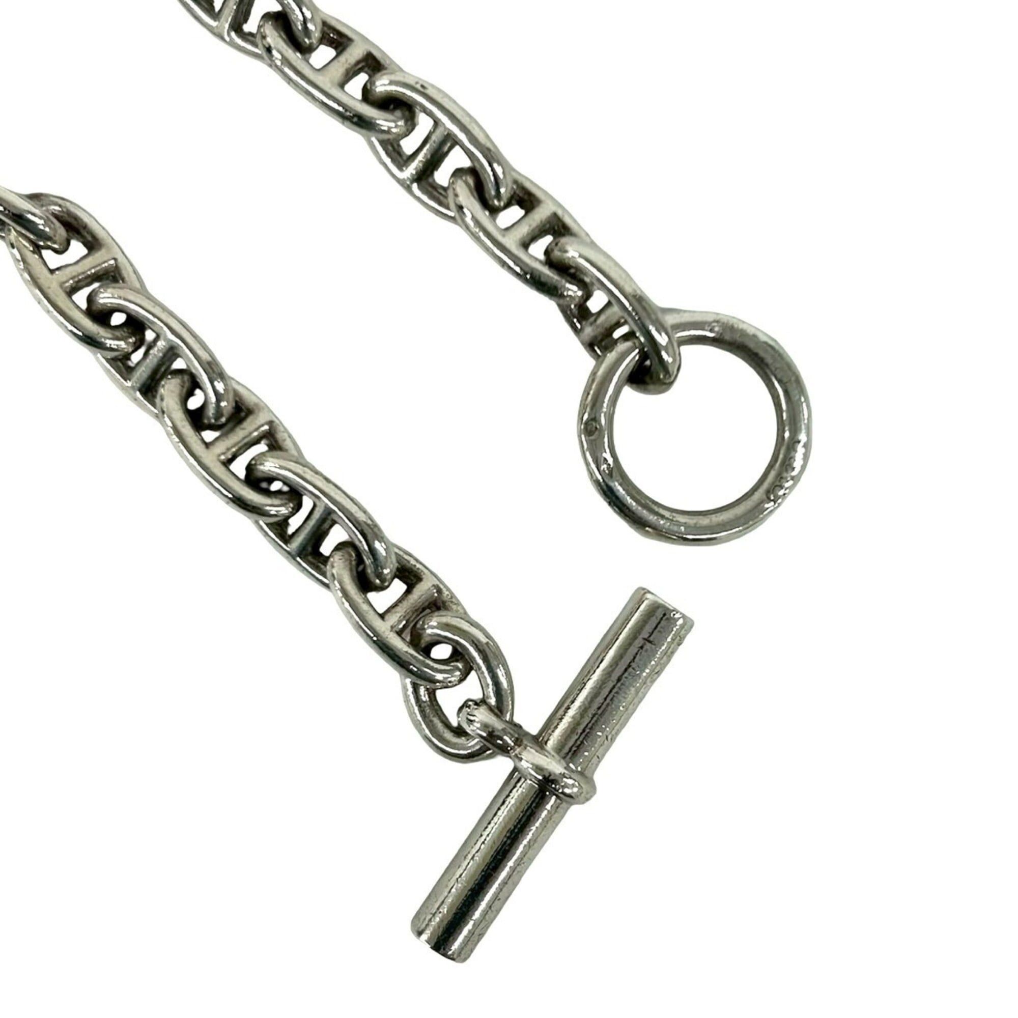 Hermes HERMES Chaine d'Ancre MM 16-link Script Logo Sterling Silver 925 Chain Bracelet (86126) Size ONE SIZE - 6 Thumbnail