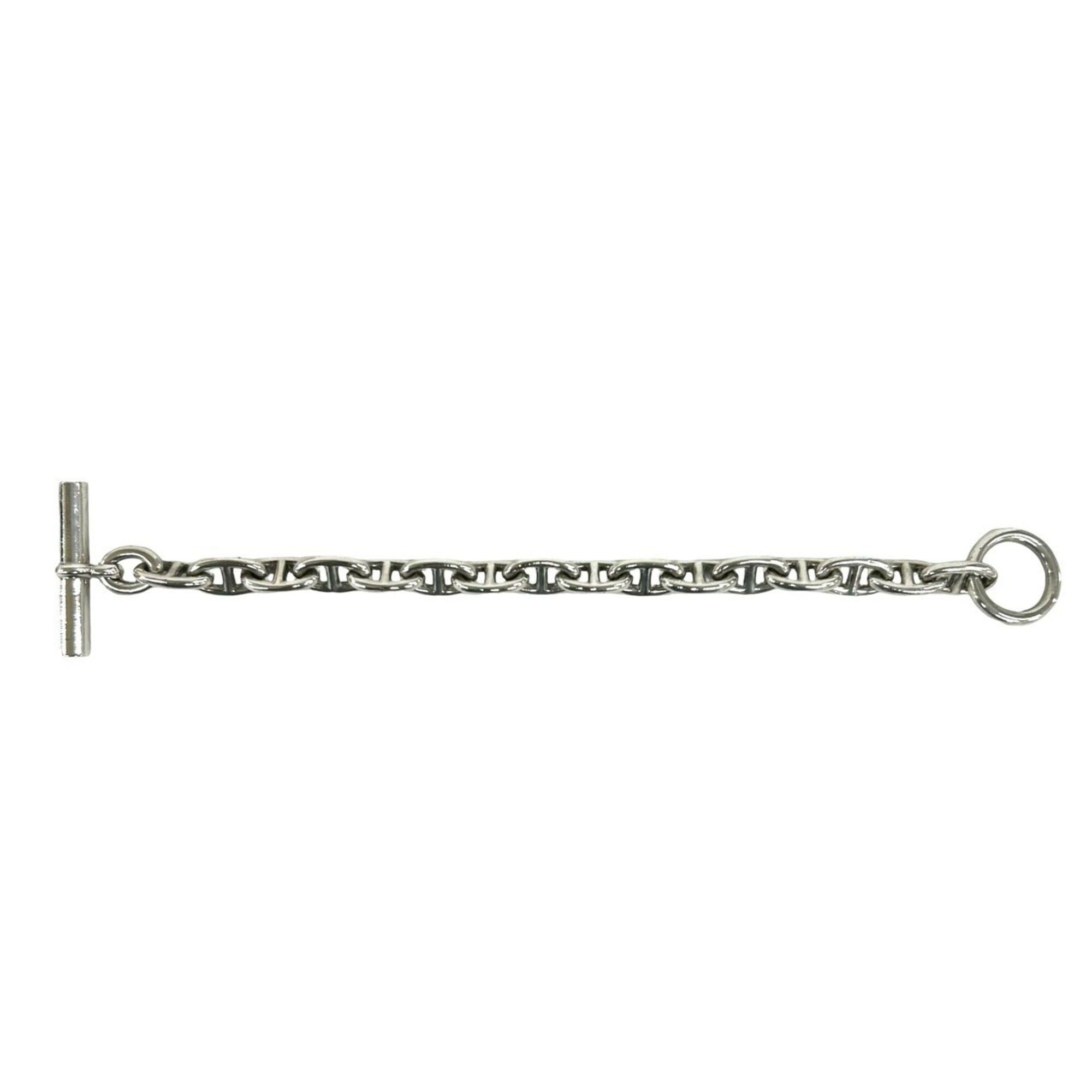 Hermes HERMES Chaine d'Ancre MM 16-link Script Logo Sterling Silver 925 Chain Bracelet (86126) Size ONE SIZE - 8 Thumbnail