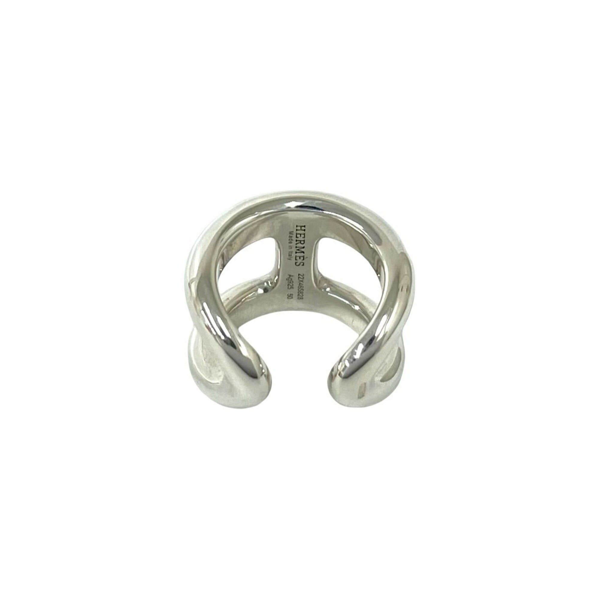 Hermes HERMES Osmos GM Sterling Silver 925 Ring, Women's/Men's Accessory, Silver, Item Number 29485 Size ONE SIZE - 6 Thumbnail