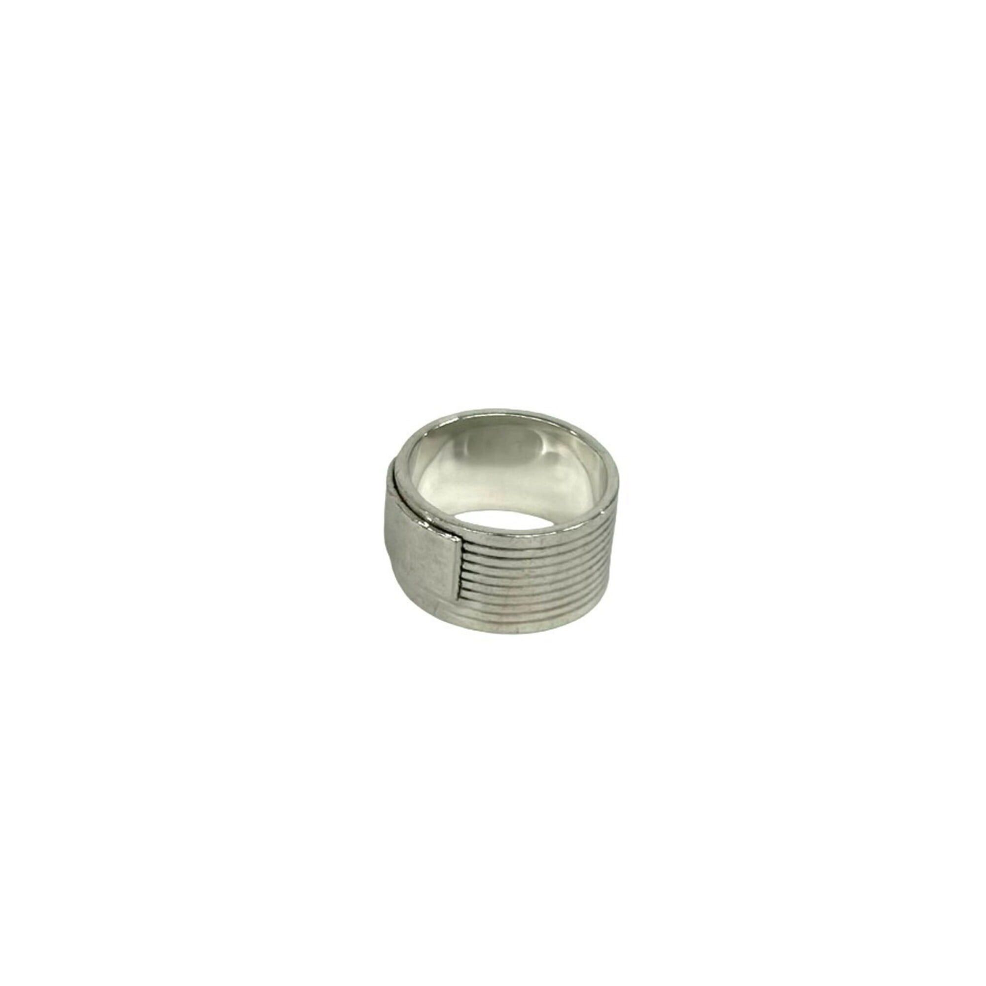 Gucci GUCCI Rib Design Ring, Sterling Silver 925, Men's Accessory, Item Number 38972 Size ONE SIZE - 4 Thumbnail