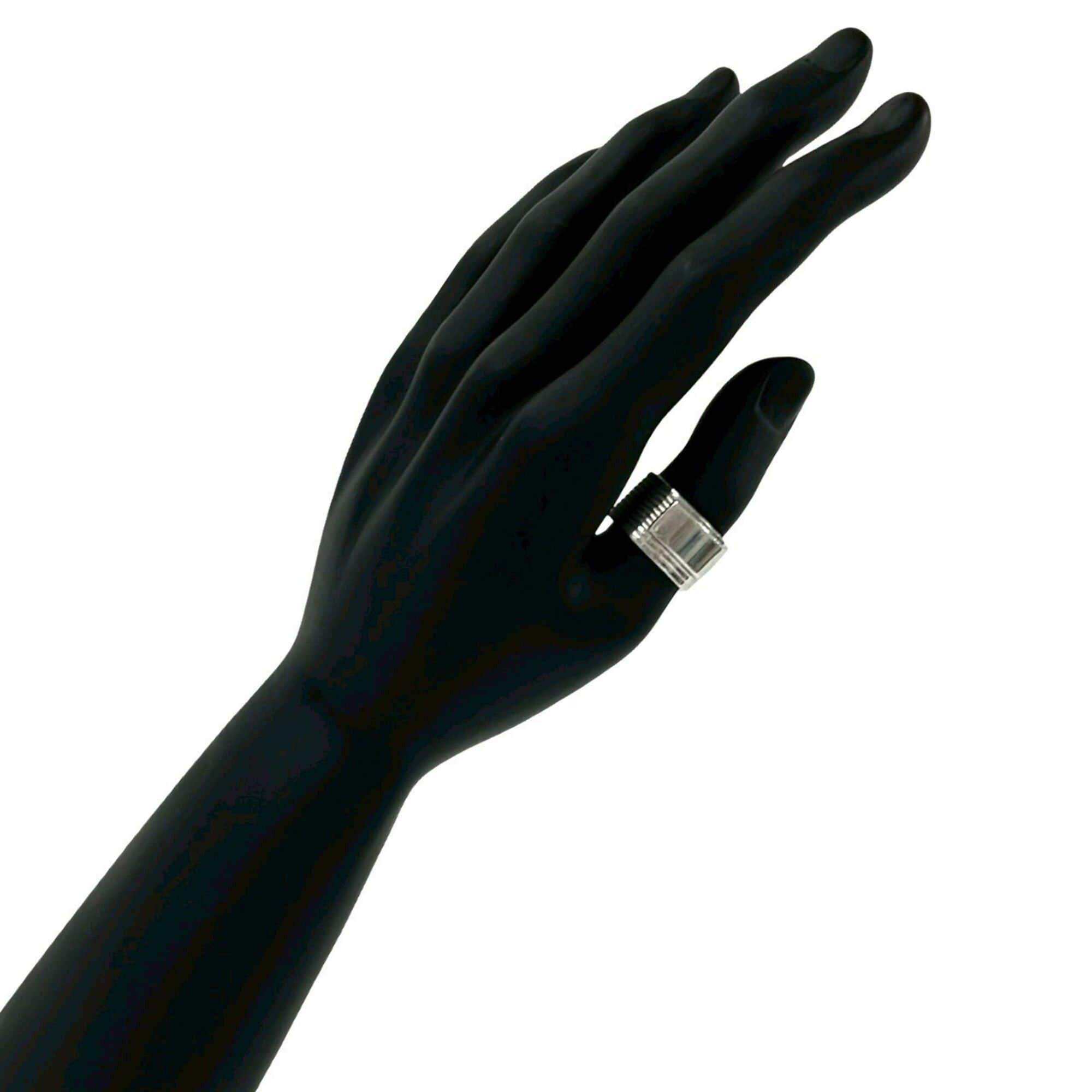 Gucci GUCCI Rib Design Ring, Sterling Silver 925, Men's Accessory, Item Number 38972 Size ONE SIZE - 2 Thumbnail
