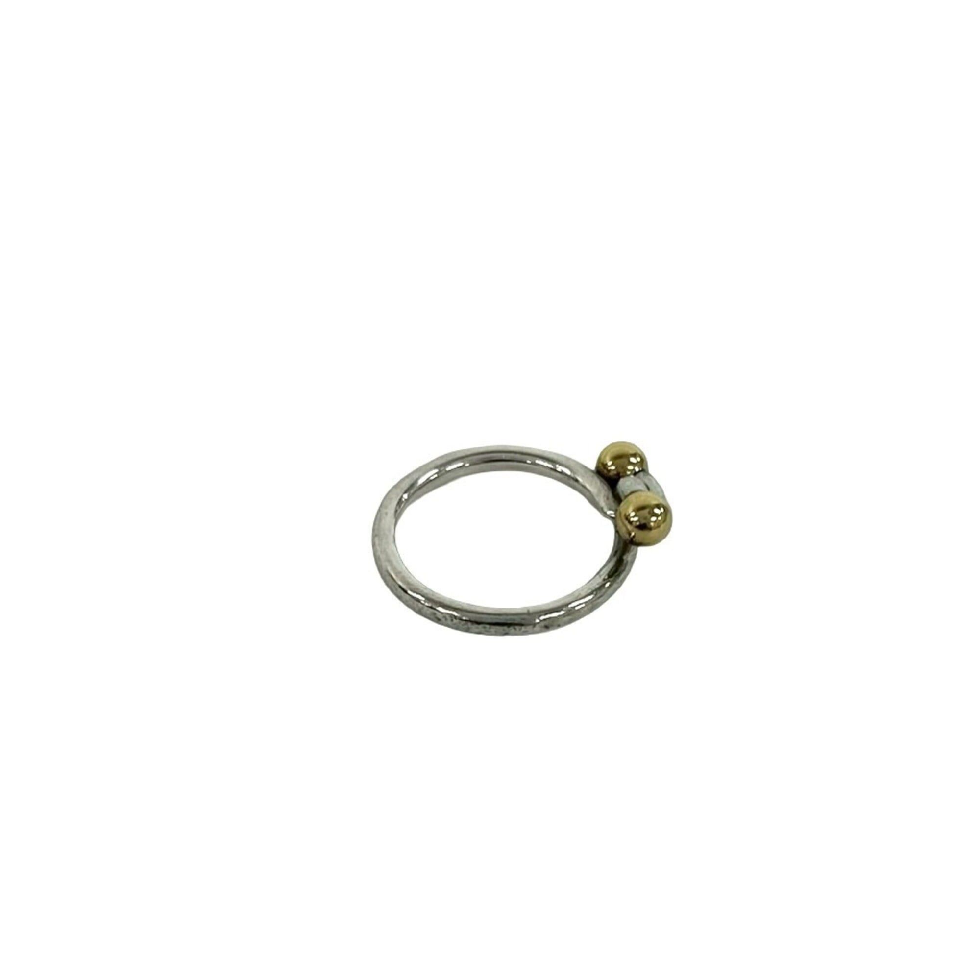 Tiffany & Co. TIFFANY&Co. Tiffany Love Knot Ring, Hook & Eye, Sterling Silver 925, 18K Yellow Gold, Silver, 151-1 Size ONE SIZE - 5 Thumbnail