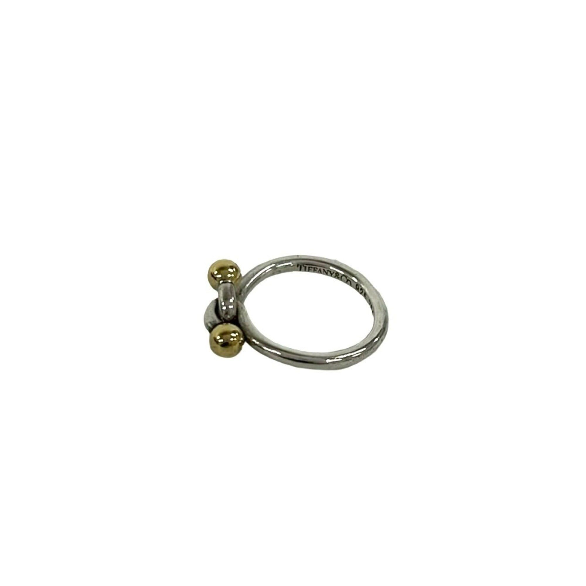 Tiffany & Co. TIFFANY&Co. Tiffany Love Knot Ring, Hook & Eye, Sterling Silver 925, 18K Yellow Gold, Silver, 151-1 Size ONE SIZE - 4 Thumbnail