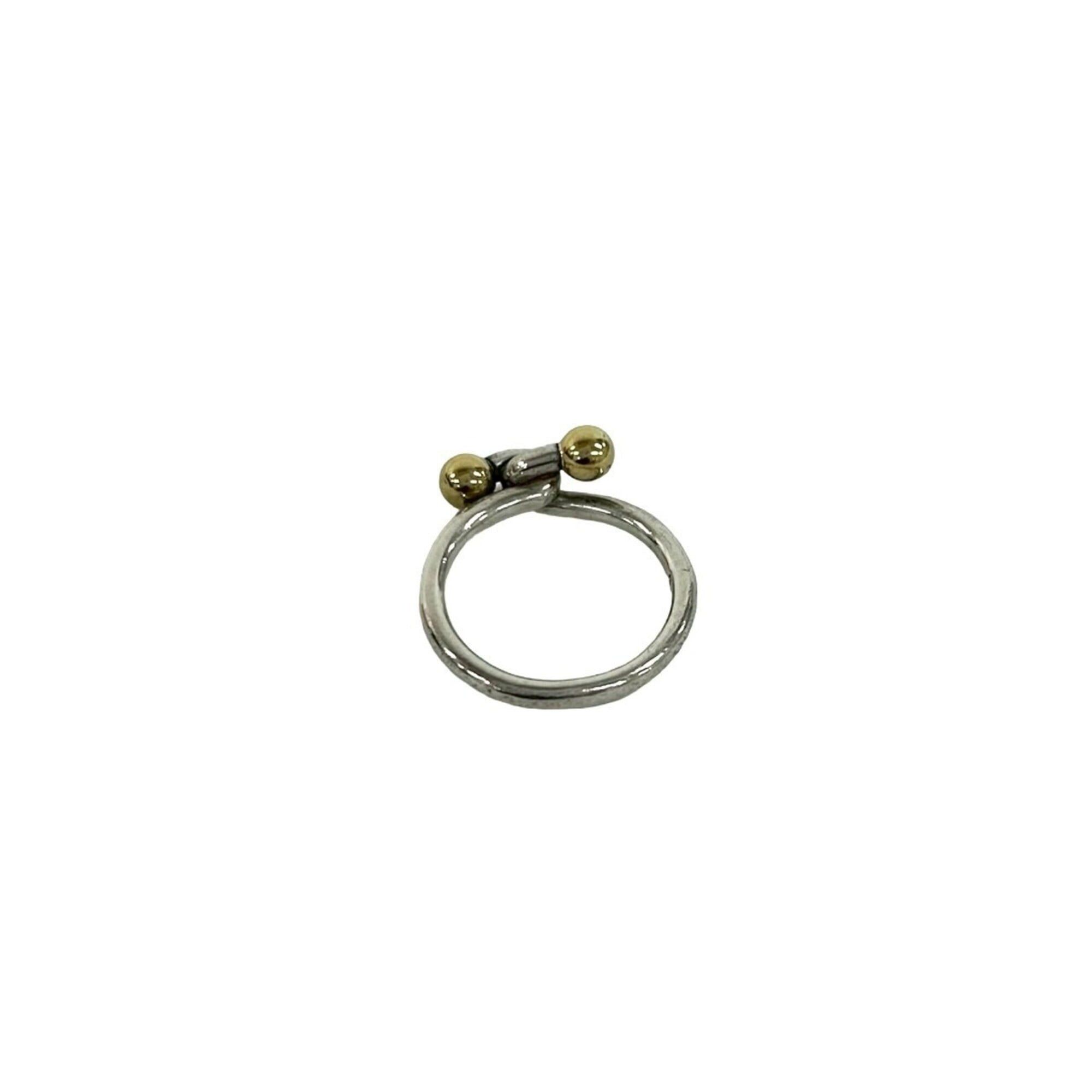 Tiffany & Co. TIFFANY&Co. Tiffany Love Knot Ring, Hook & Eye, Sterling Silver 925, 18K Yellow Gold, Silver, 151-1 Size ONE SIZE - 6 Thumbnail