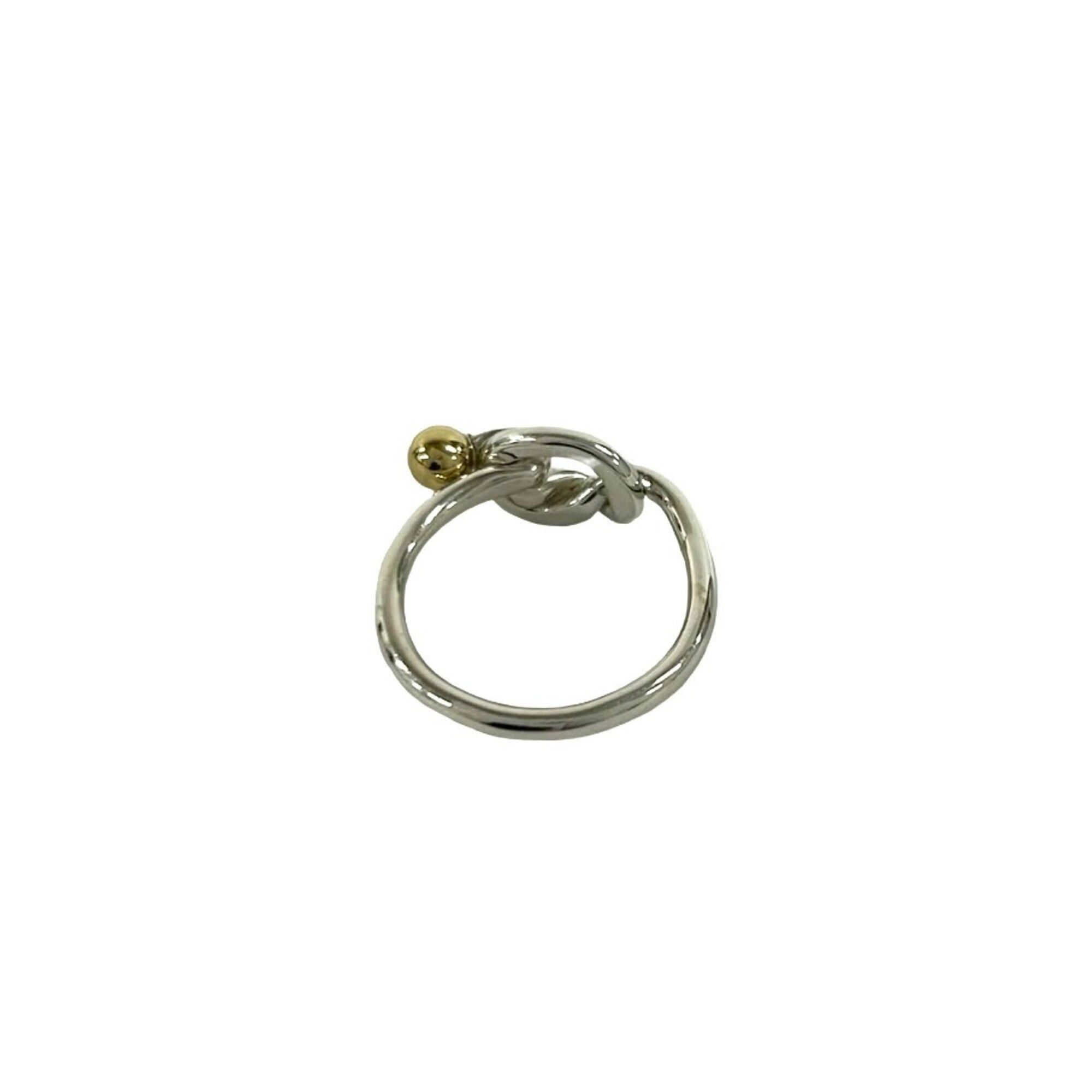 Tiffany & Co. TIFFANY&Co. Tiffany Love Knot Ring, Sterling Silver 925, 18K Yellow Gold, Silver, b1800 Size ONE SIZE - 6 Thumbnail