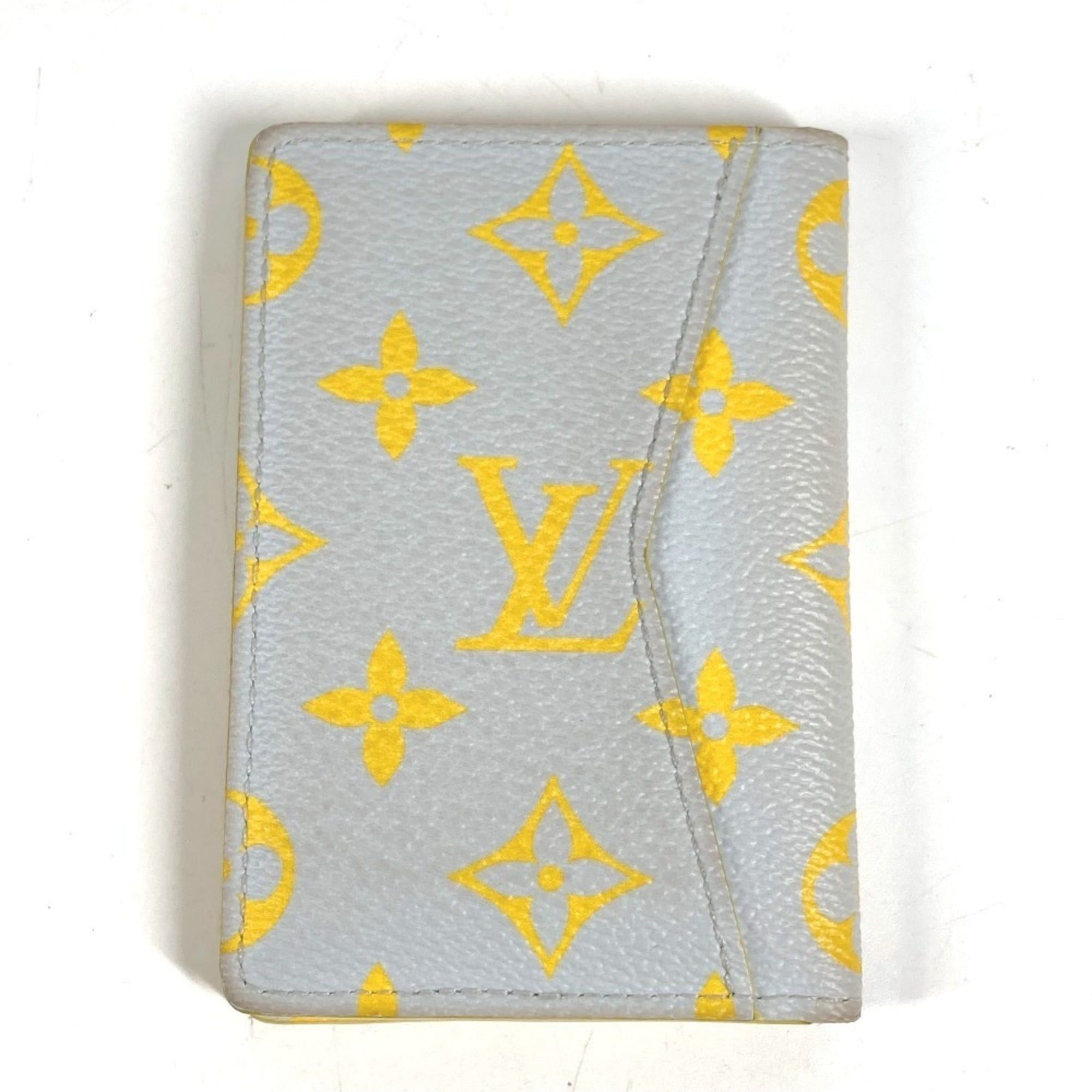 Louis Vuitton LOUIS VUITTON M14769 Monogram Organizer de Poche Bi-fold Pass Case/Business Card Holder/Card Case Leather Men's/Women's Gray Size ONE SIZE - 2 Thumbnail