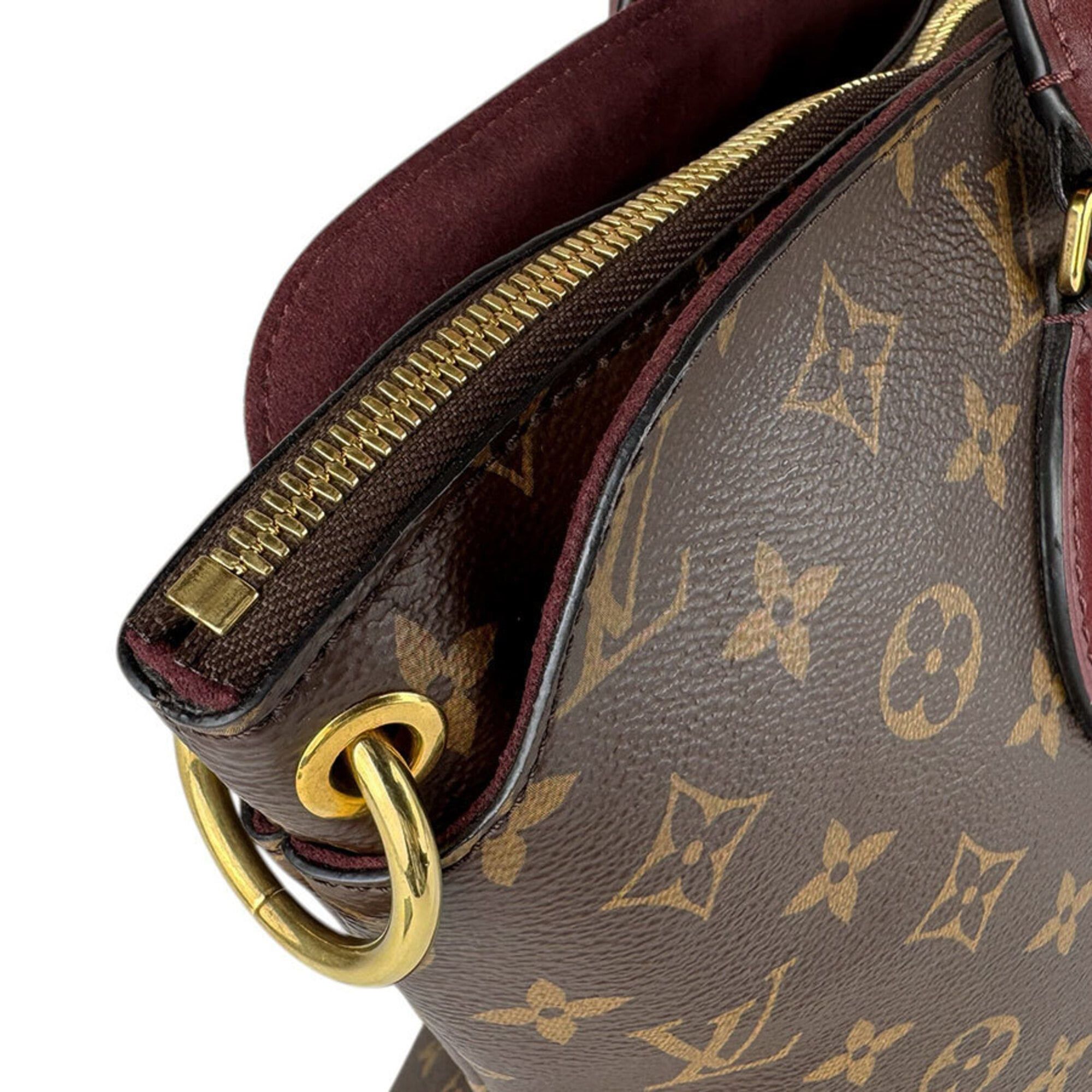Louis Vuitton Louis Vuitton Handbag Shoulder Bag Monogram Flower Zipped Tote MM Canvas Brown Bordeaux Gold Women's M44348 Free Shipping z9188 Size ONE SIZE - 6 Thumbnail