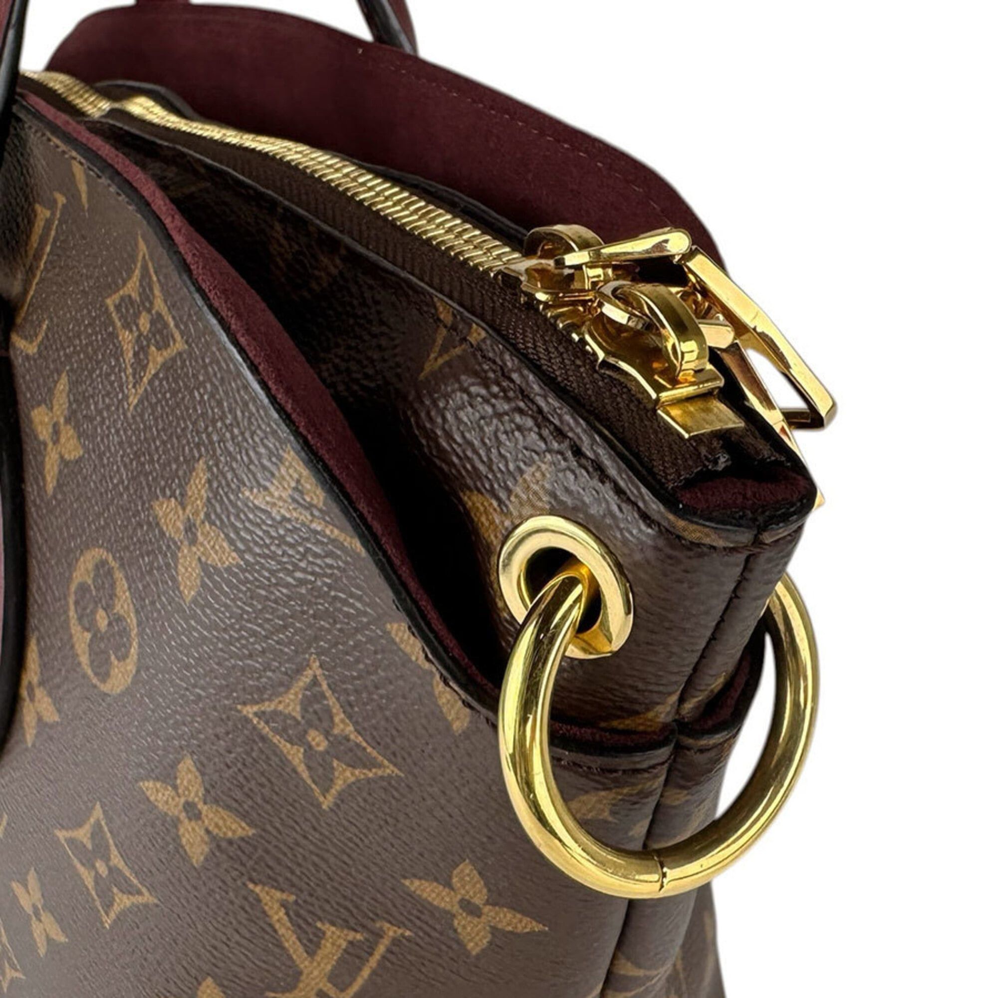 Louis Vuitton Louis Vuitton Handbag Shoulder Bag Monogram Flower Zipped Tote MM Canvas Brown Bordeaux Gold Women's M44348 Free Shipping z9188 Size ONE SIZE - 7 Thumbnail
