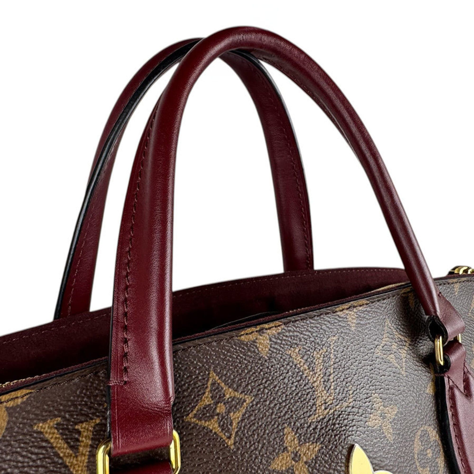Louis Vuitton Louis Vuitton Handbag Shoulder Bag Monogram Flower Zipped Tote MM Canvas Brown Bordeaux Gold Women's M44348 Free Shipping z9188 Size ONE SIZE - 10 Thumbnail