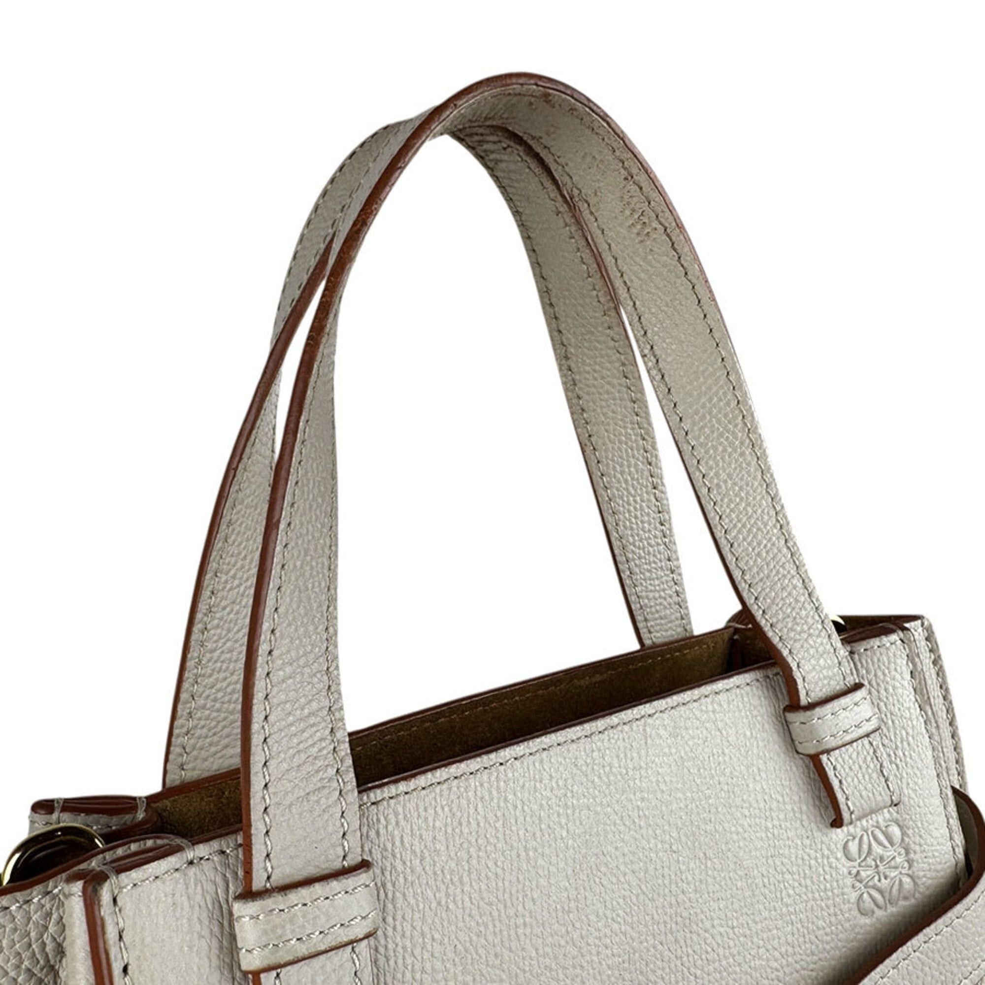 Loewe Loewe Handbag Shoulder Bag Gate Top Handle Leather Light Greige Gold Women's Free Shipping z9179 Size ONE SIZE - 10 Thumbnail