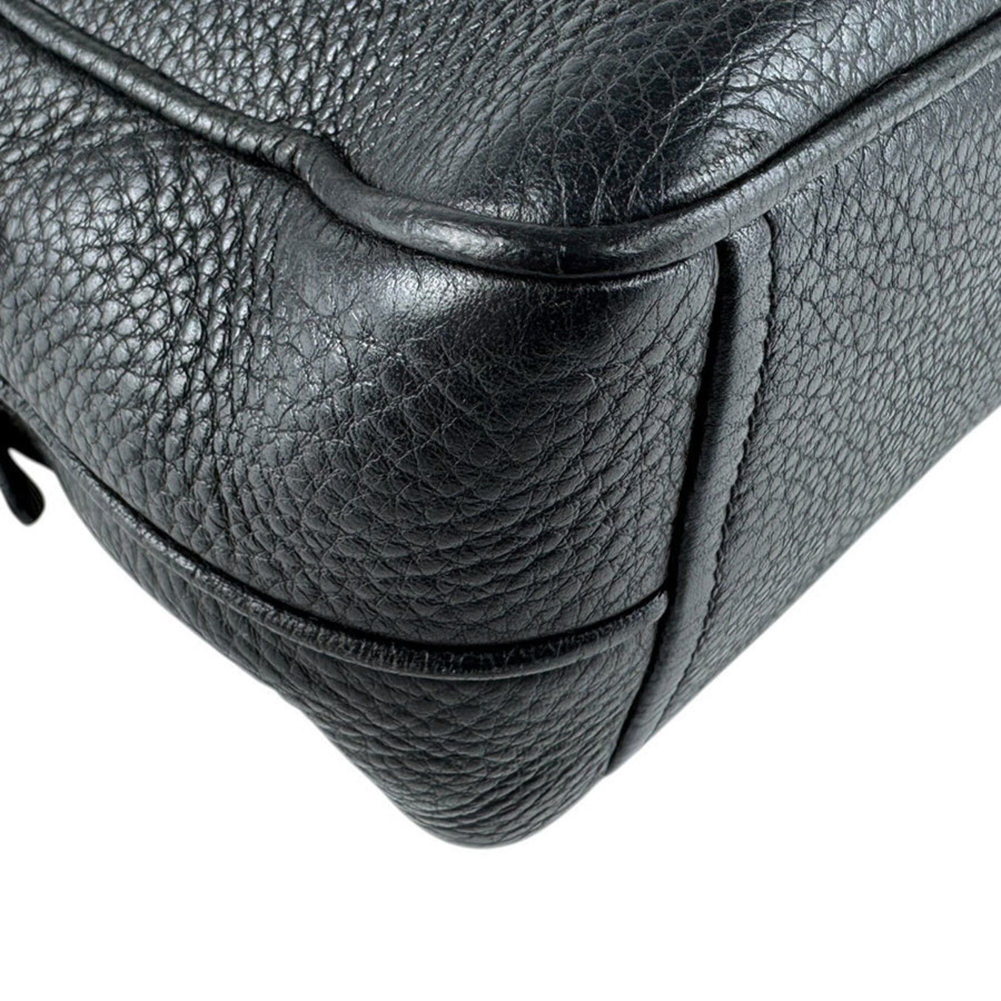 Prada Prada Crossbody Shoulder Bag, Leather, Black & Gold, Women's, Free Shipping, z9205 Size ONE SIZE - 9 Thumbnail