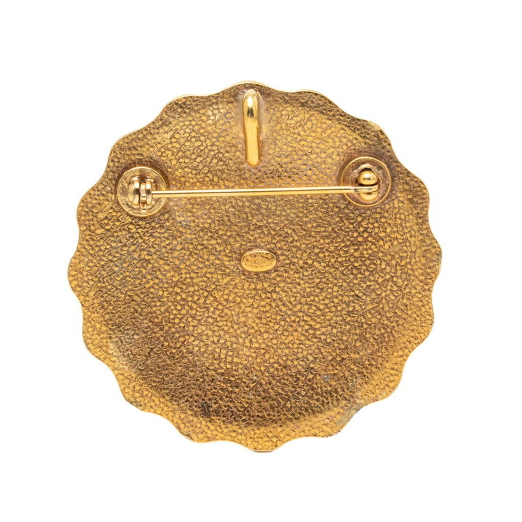 Chanel Chanel Logo Brooch, Gold Plated, Women's CHANEL Size ONE SIZE - 2 Thumbnail
