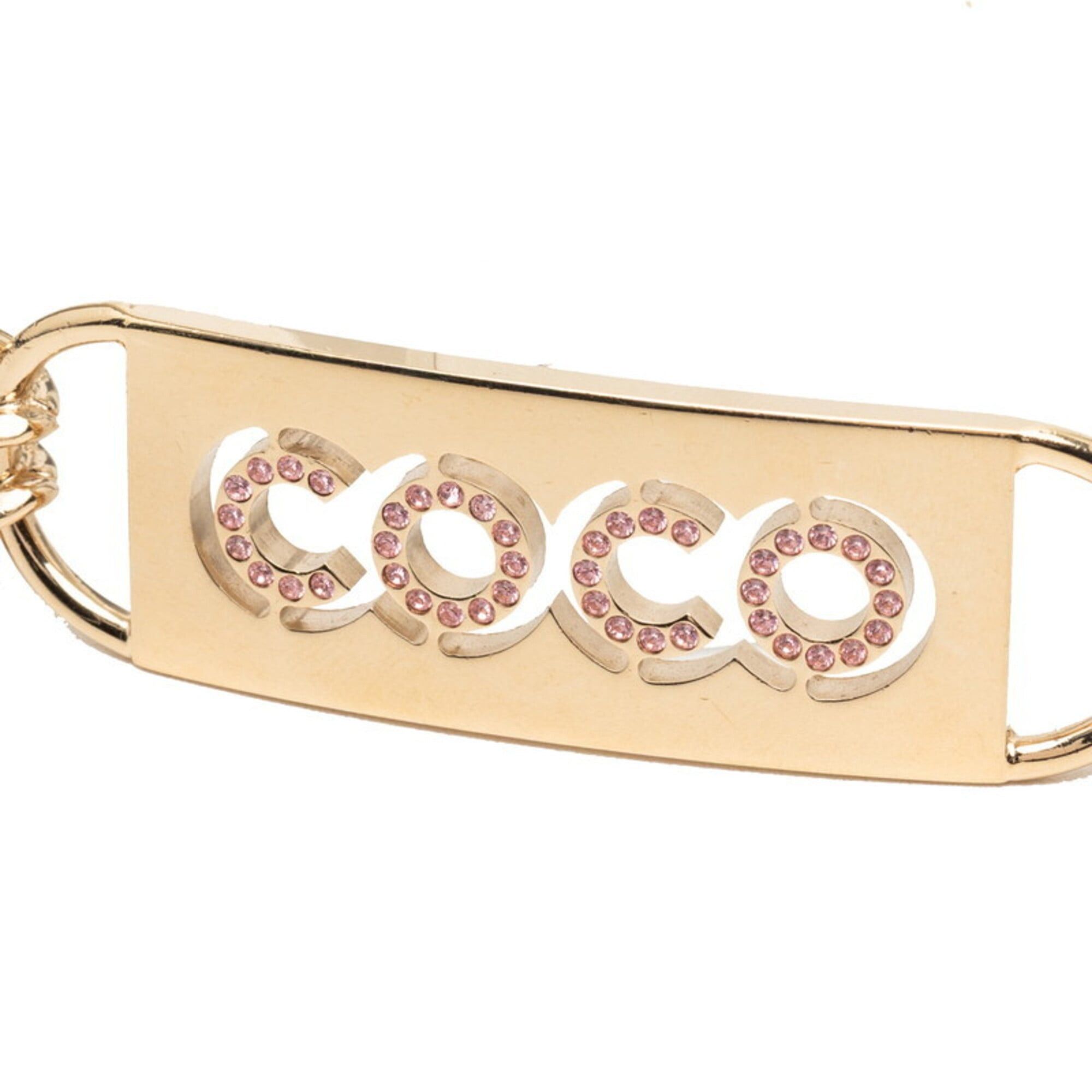 Chanel Chanel Coco Mark Chain Belt, Gold and Pink Plated Rhinestones, Women's CHANEL Size ONE SIZE - 2 Thumbnail