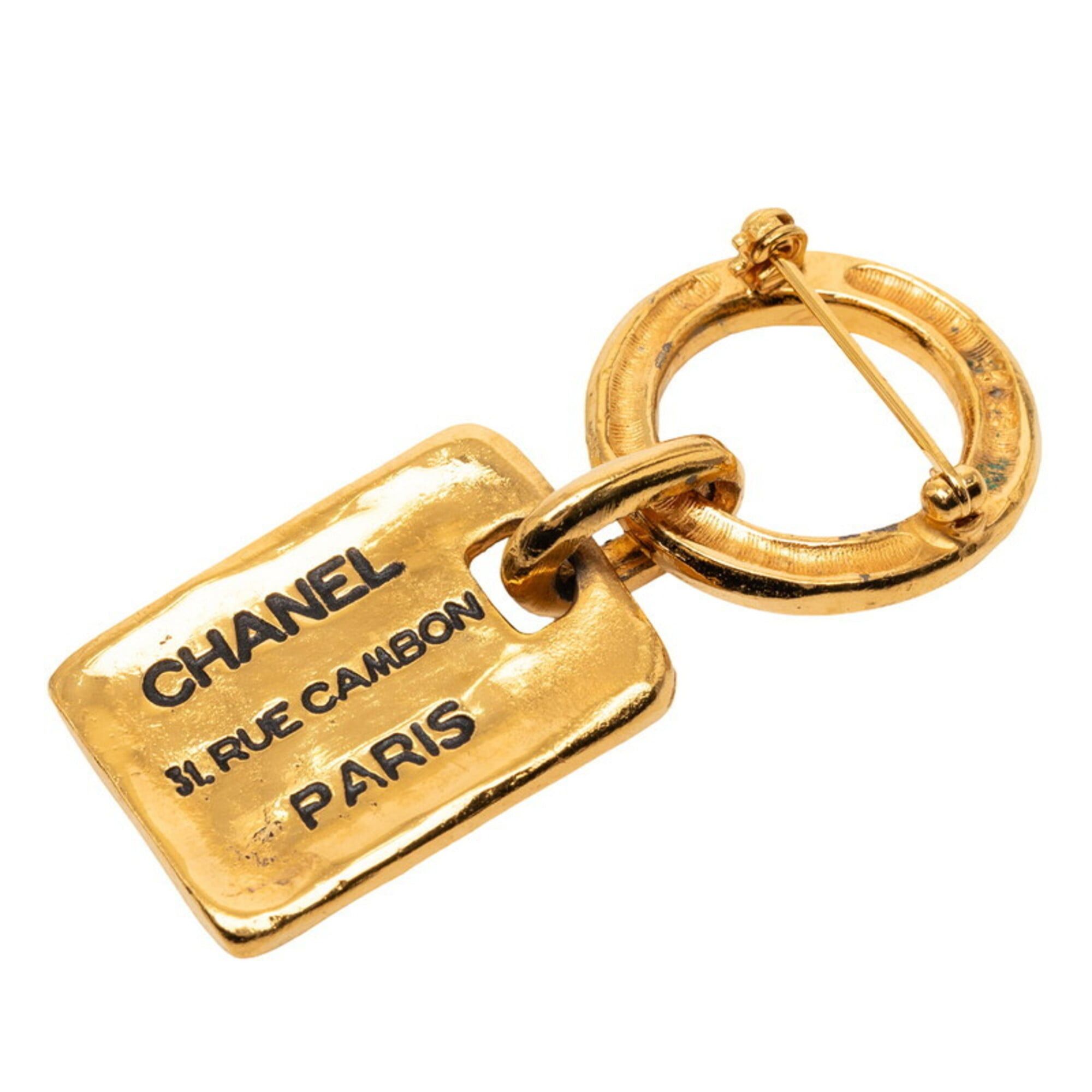 Chanel Chanel 31 RUE CAMBON Plate Brooch, Gold Plated, Women's. Size ONE SIZE - 2 Thumbnail