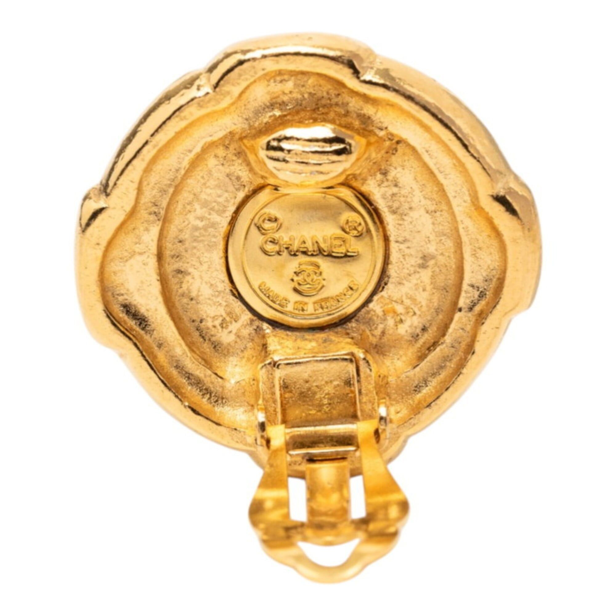 Chanel Chanel Coco Mark Earrings, Gold Plated, Women's CHANEL Size ONE SIZE - 3 Thumbnail